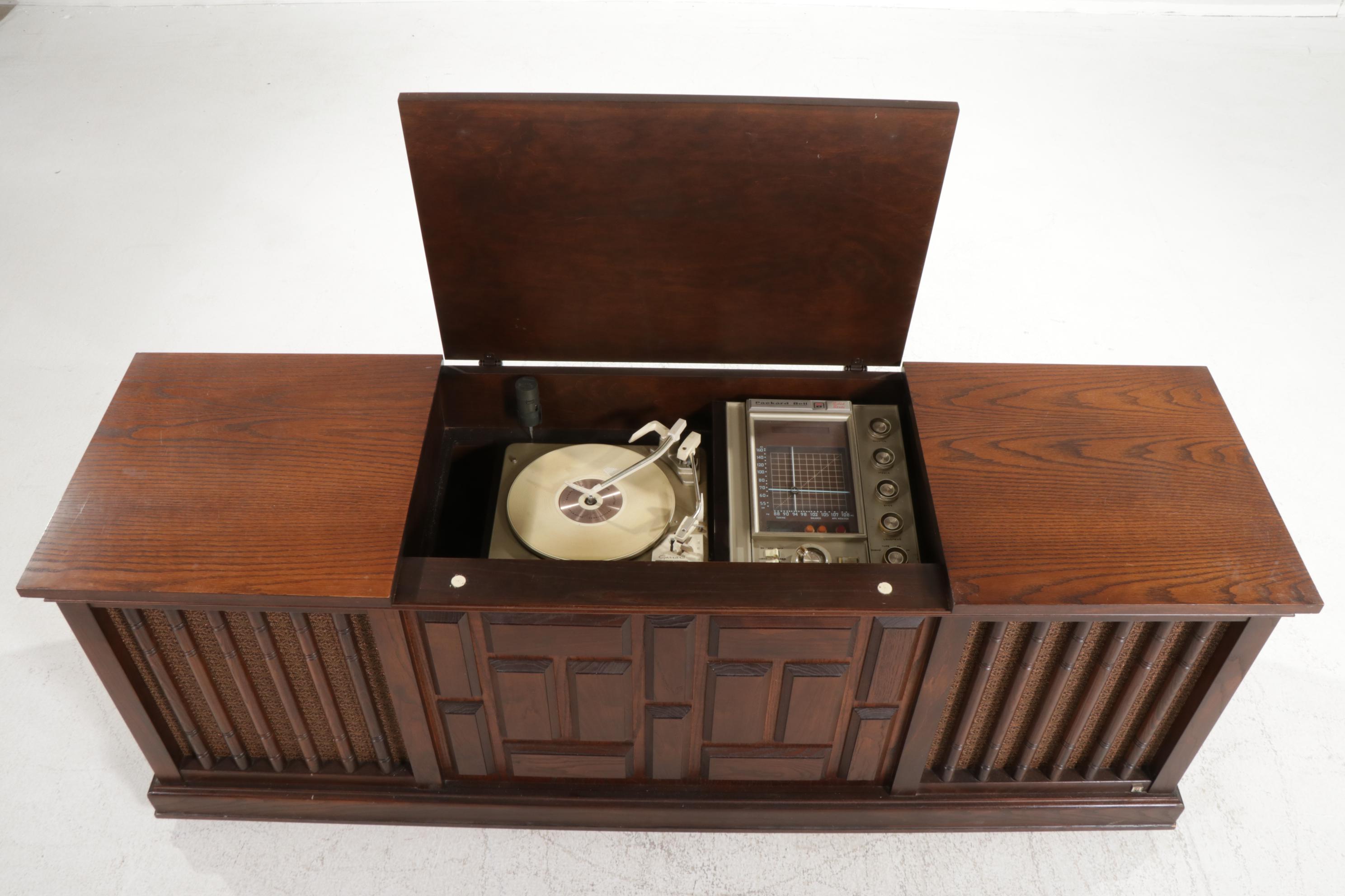 Packard Bell Spanish Baroque Style Stereo Console, Mid to Late 20th Century