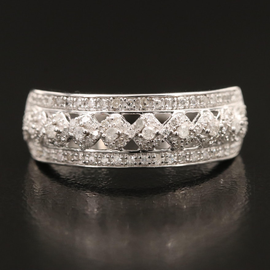 Sterling Diamond Ring