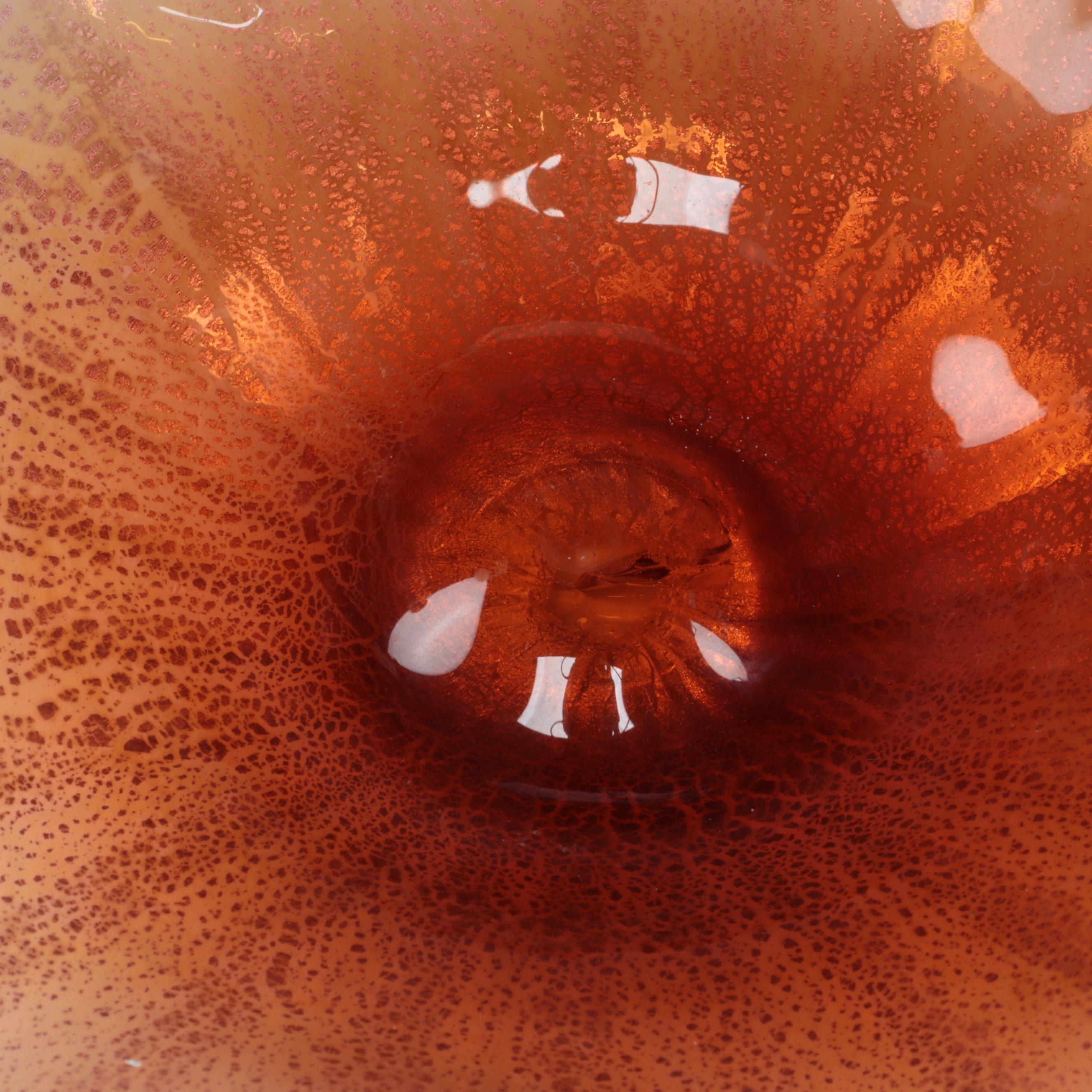 Doug Frates Handblown with Silver Leaf Freeform Art Glass Splash Finger Bowls