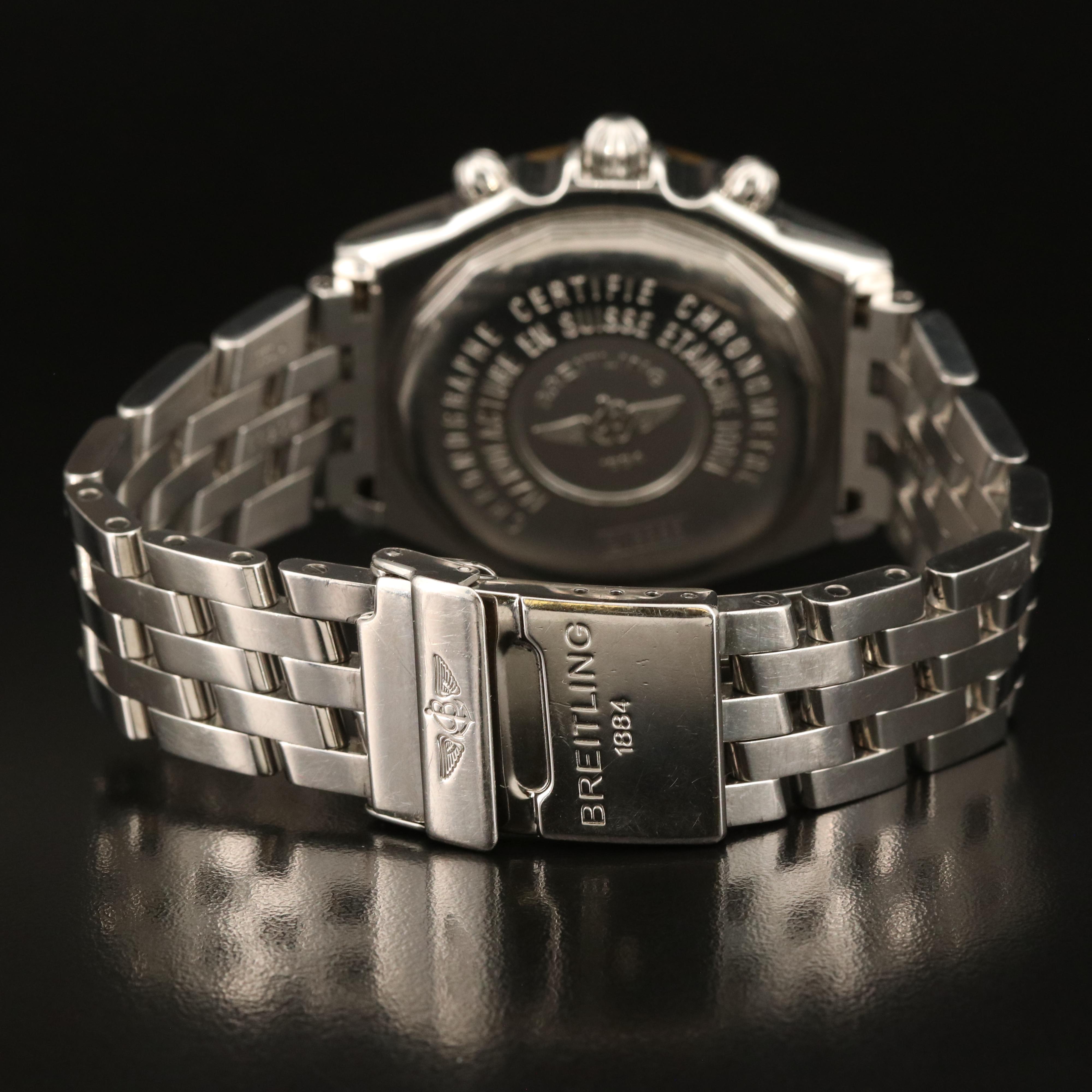 18K and Stainless Steel Breitling Cross Wind Racing Chronograph Watch