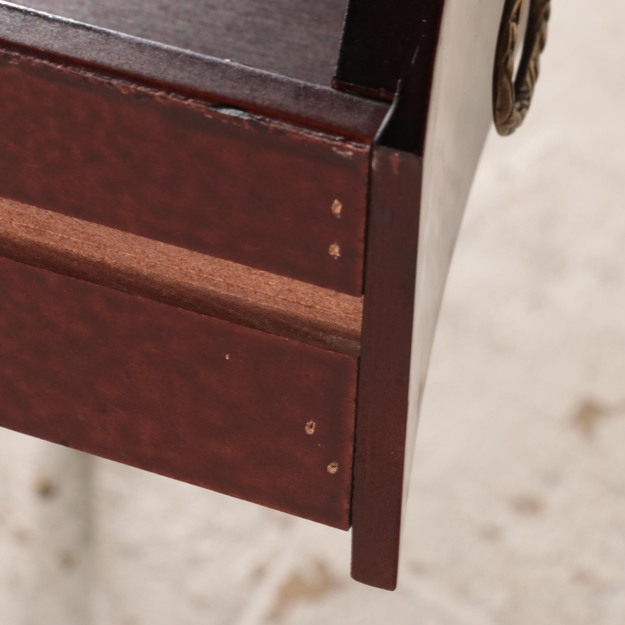 The Bombay Company Mahogany-Stained Dressing Table and Stool