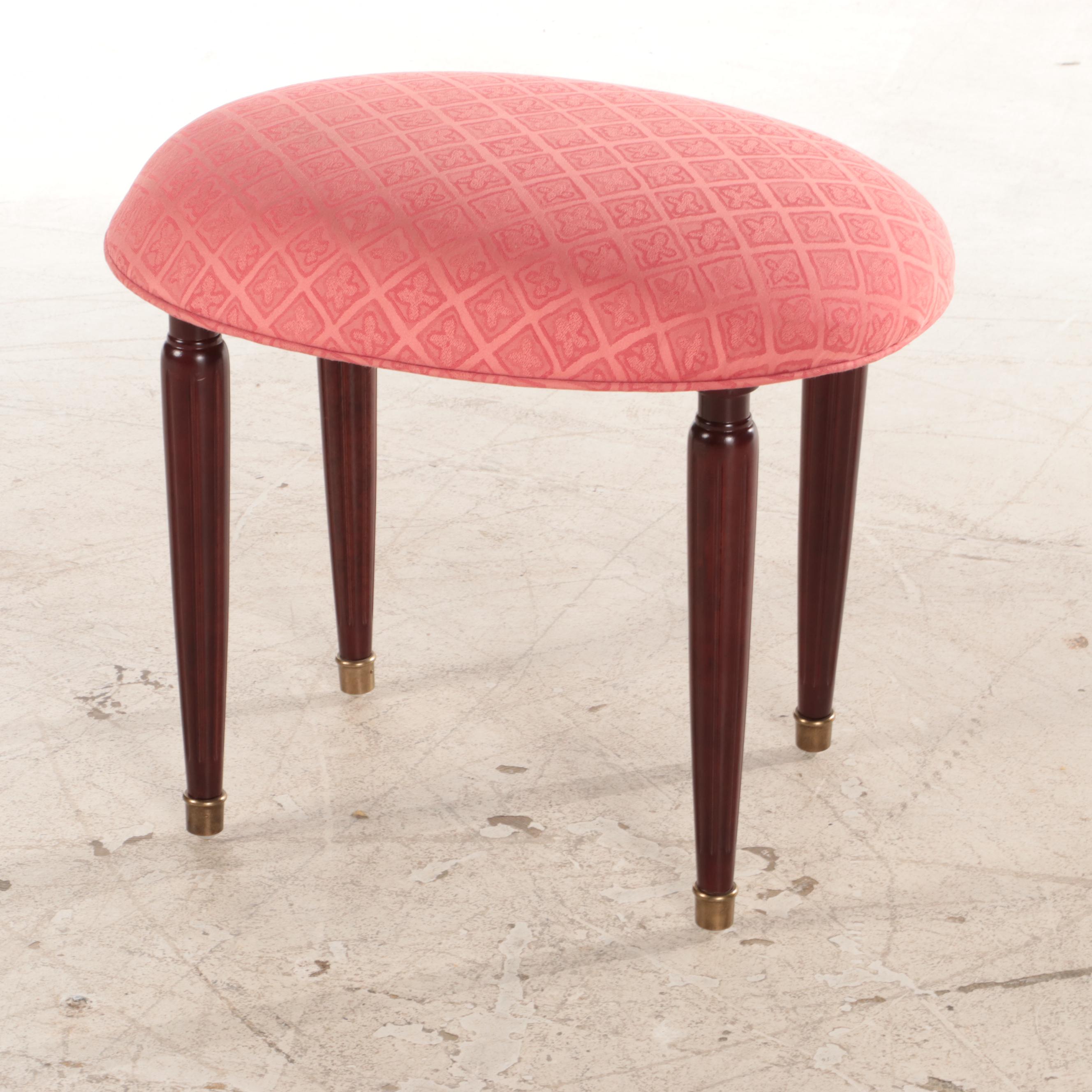 The Bombay Company Mahogany-Stained Dressing Table and Stool