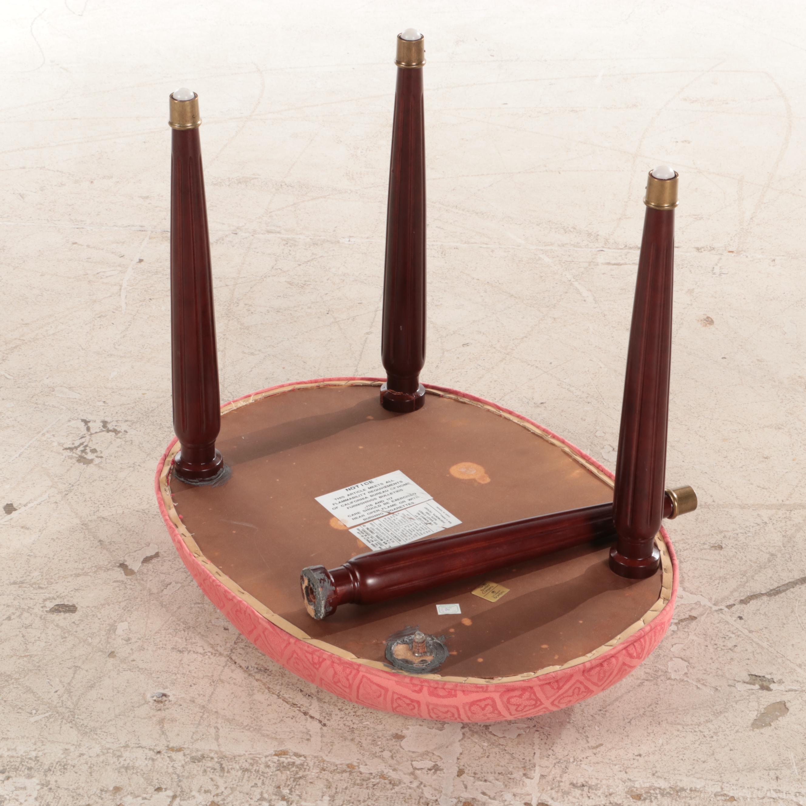 The Bombay Company Mahogany-Stained Dressing Table and Stool