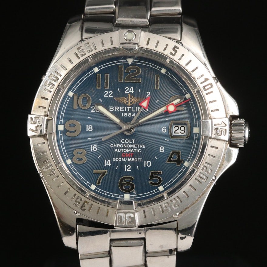 Breitling Colt GMT Chronometer Stainless Steel Wristwatch