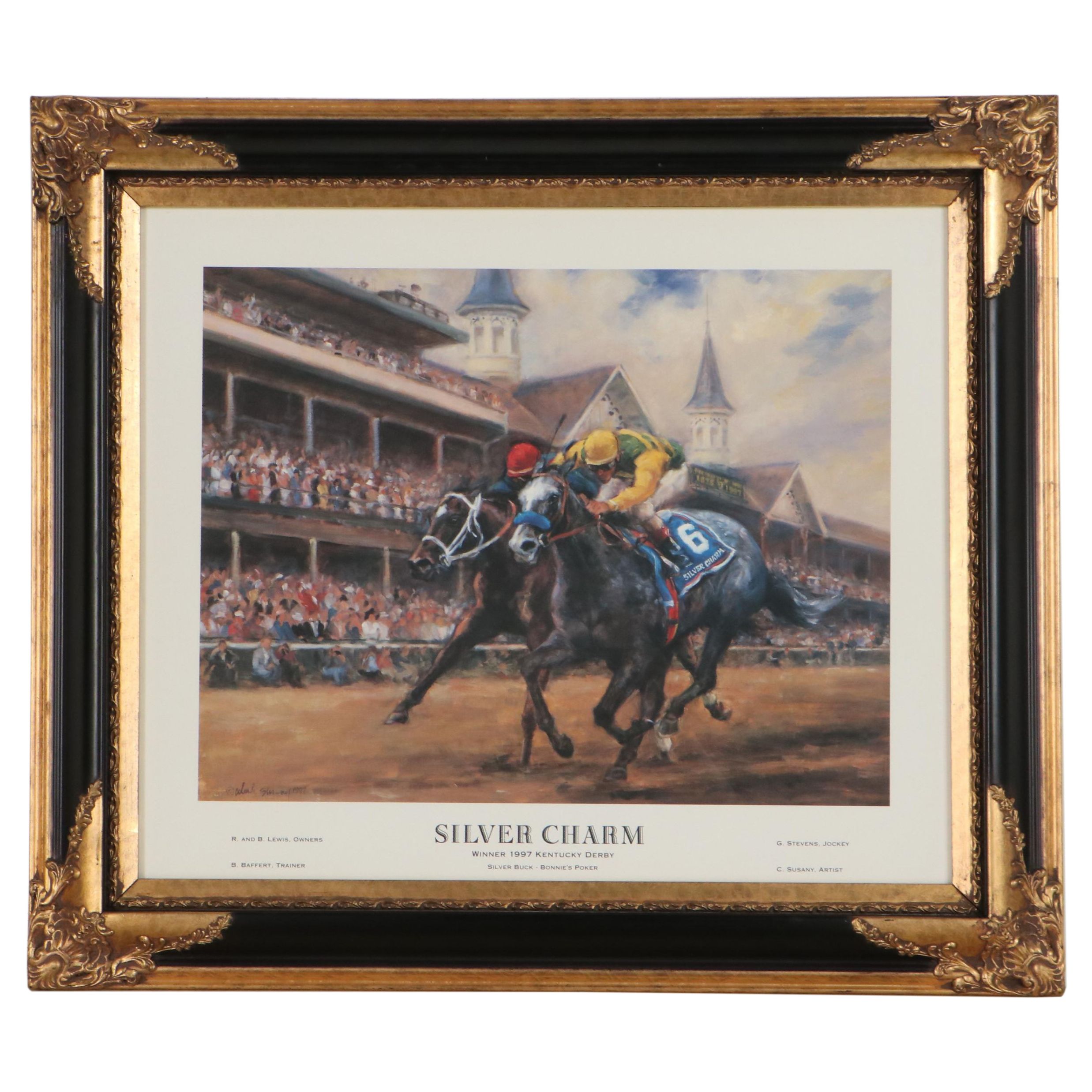 Offset Lithograph After Celeste Susany "Silver Charm," Late 20th Century