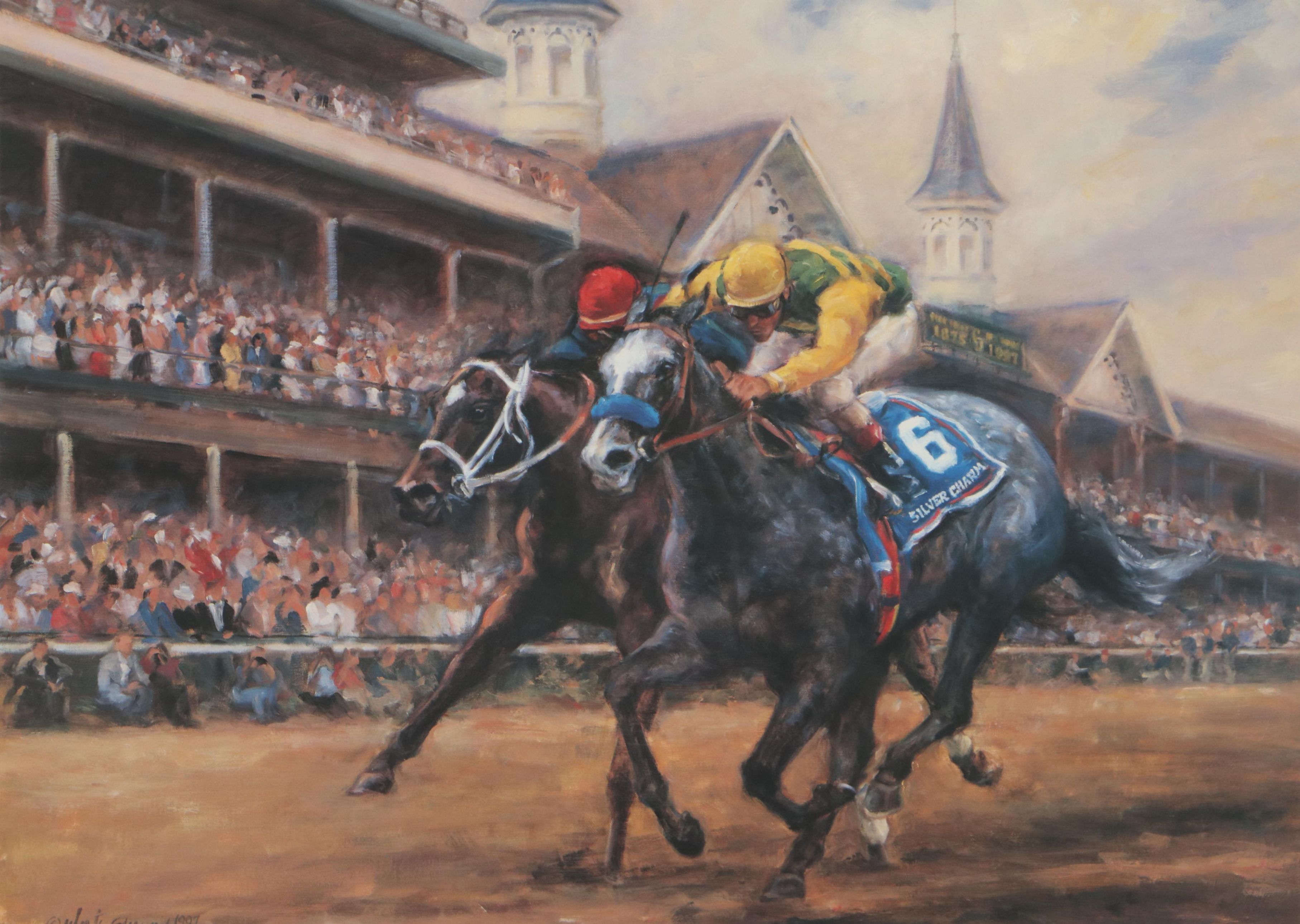 Offset Lithograph After Celeste Susany "Silver Charm," Late 20th Century