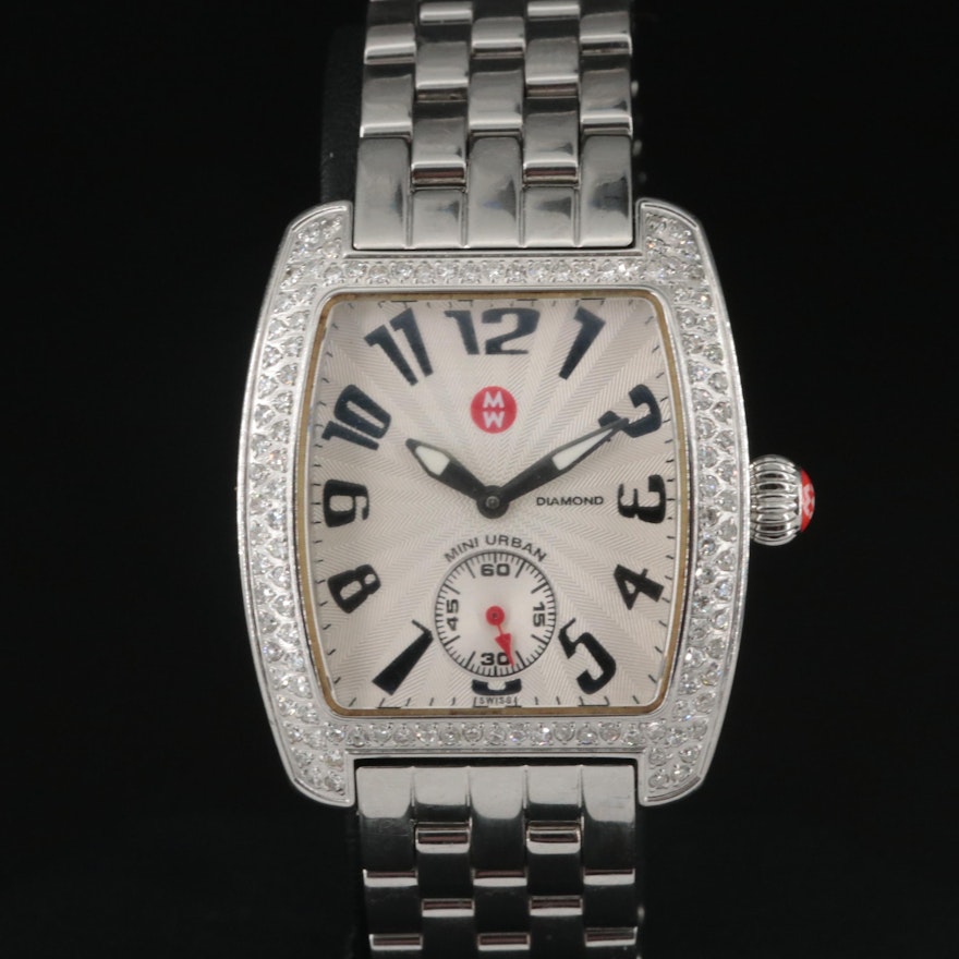 Michele Mini Urban Diamond Quartz Wriswatch