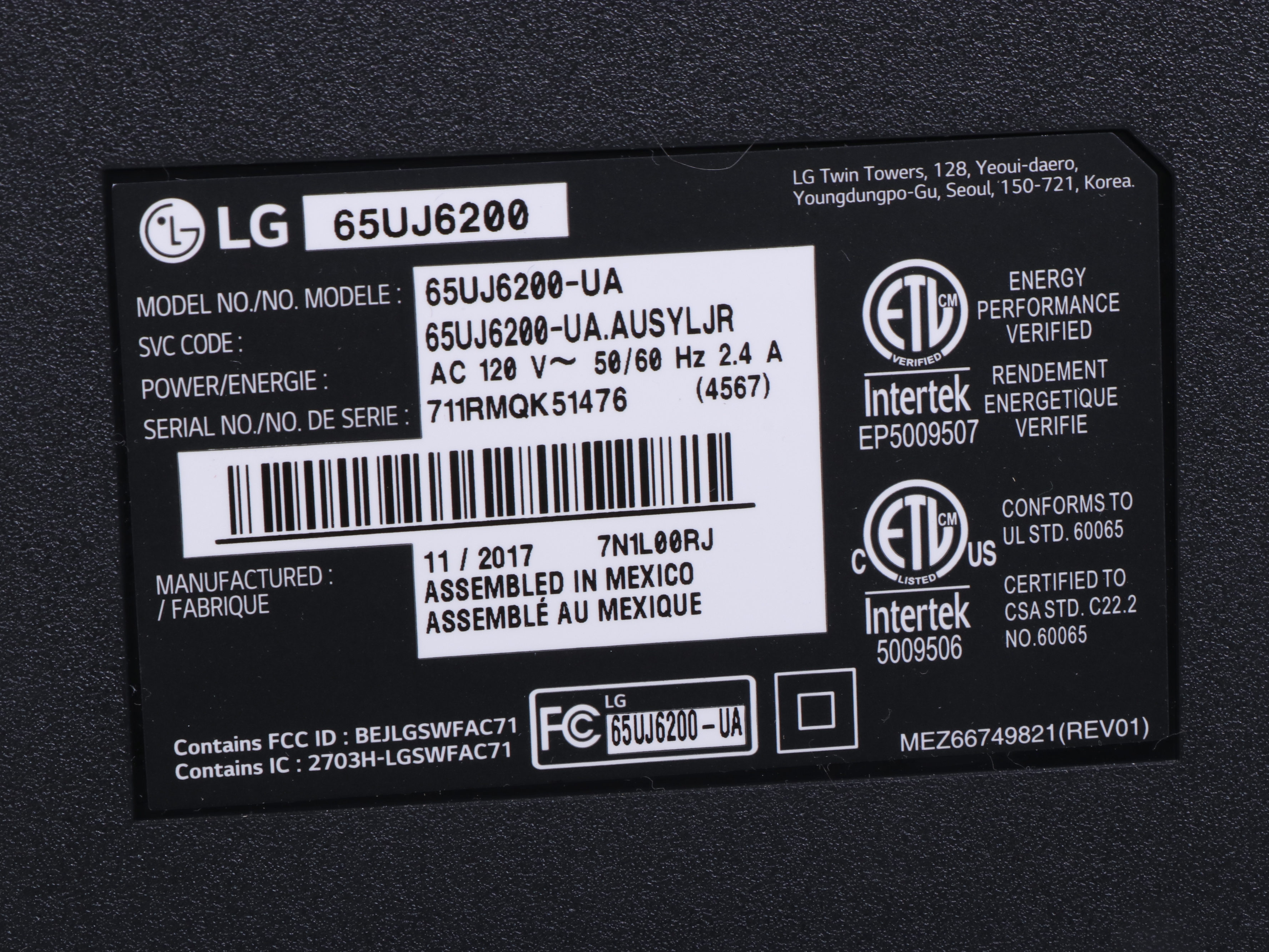 LG 65" 4K UHD HDR Smart LED TV