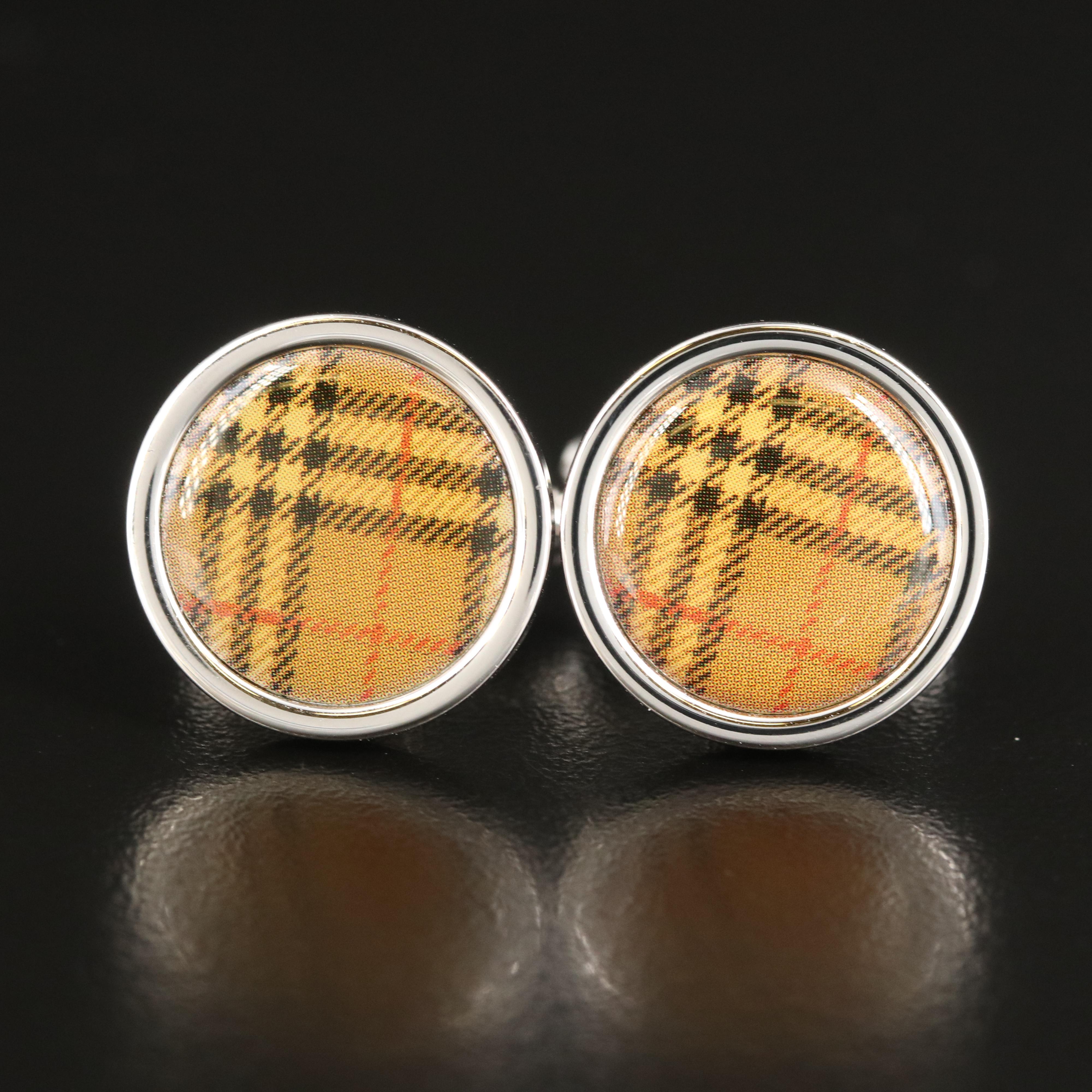 Burberry Check Cufflinks