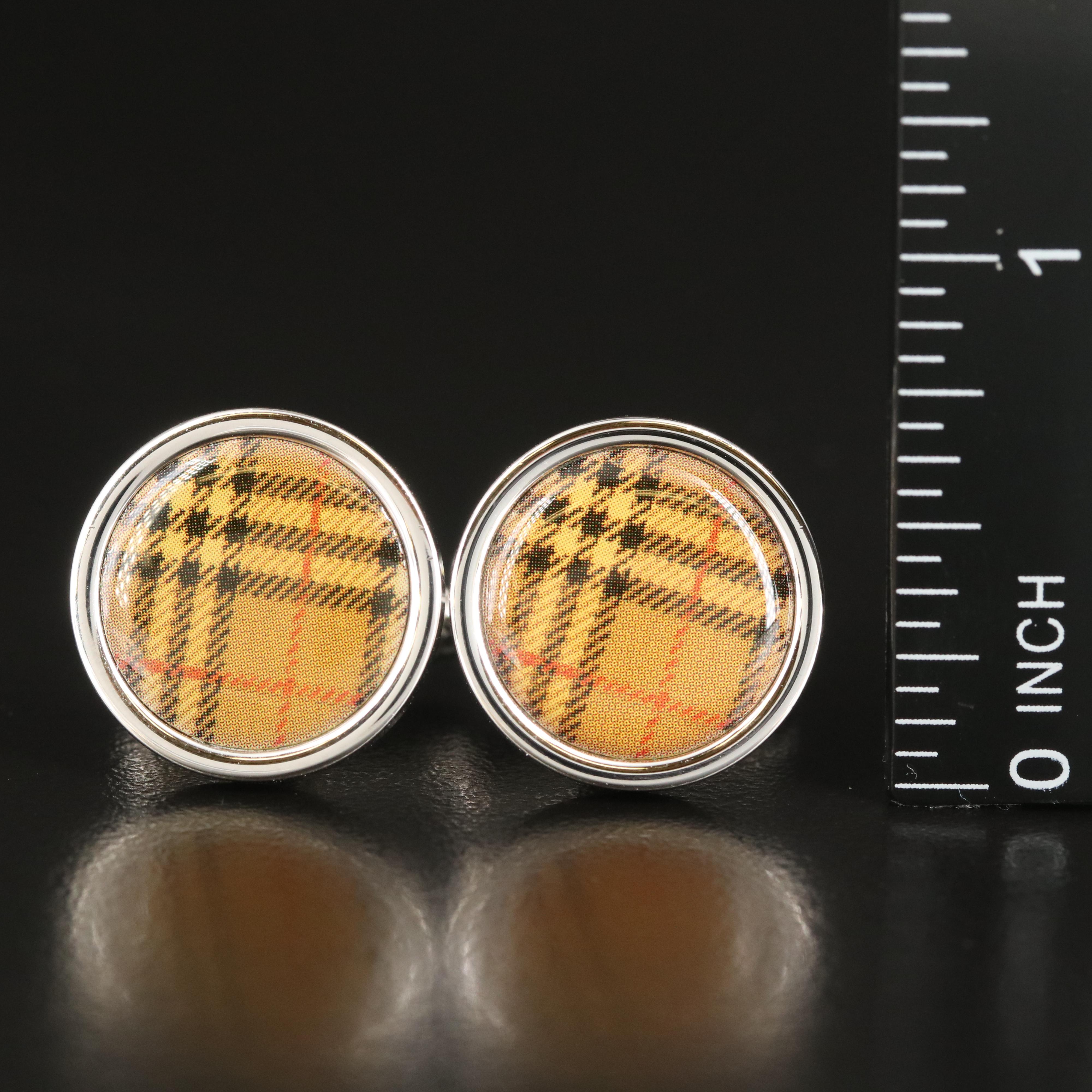 Burberry Check Cufflinks