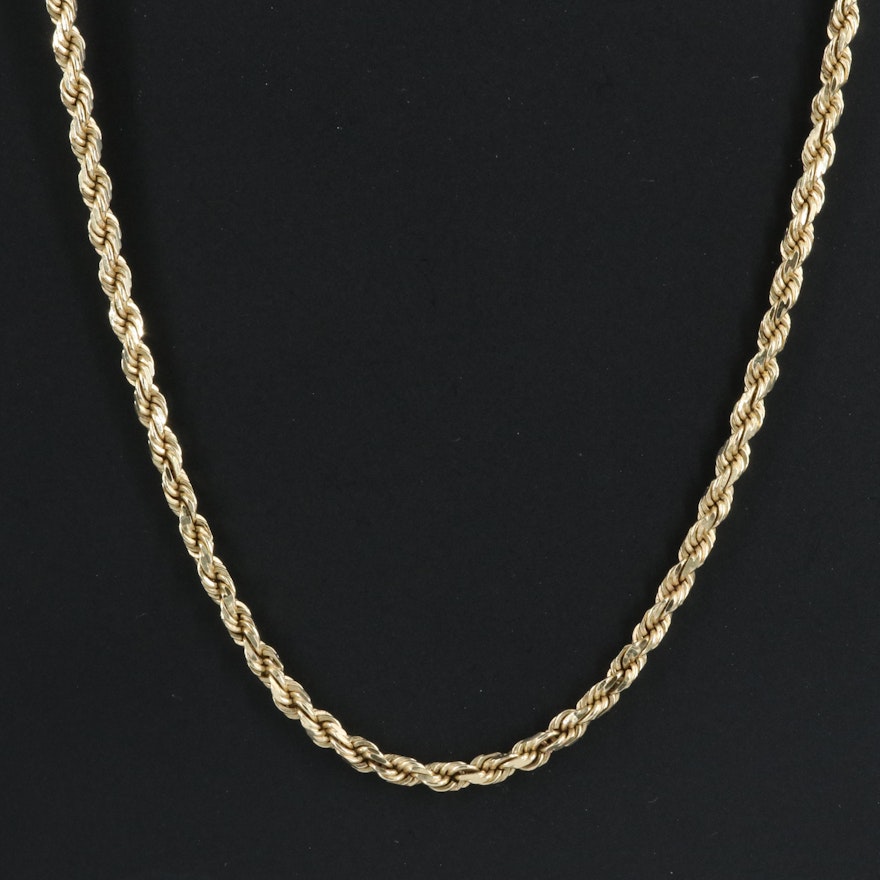 14K French Rope Chain Necklace