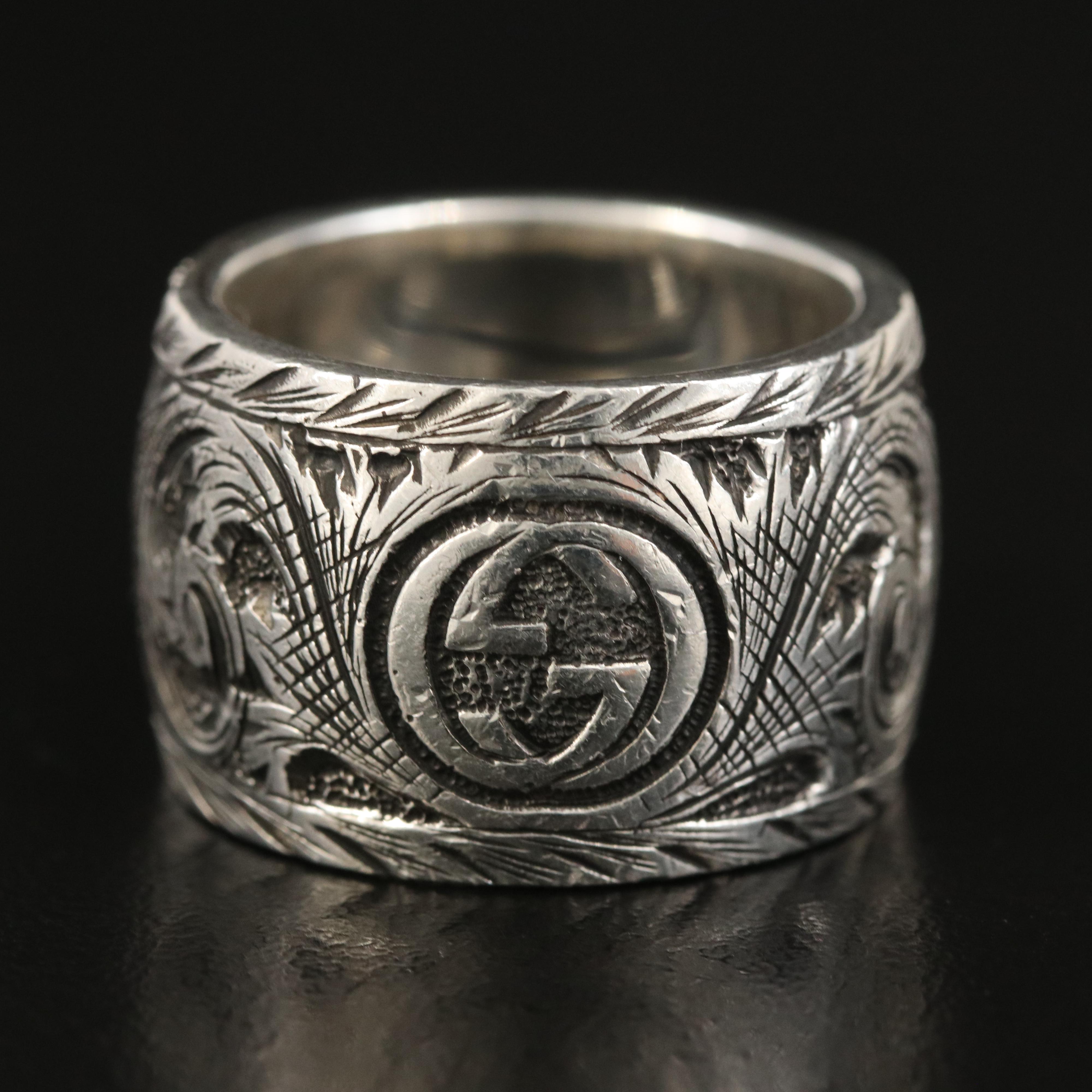Gucci Sterling Tiger Head Ring