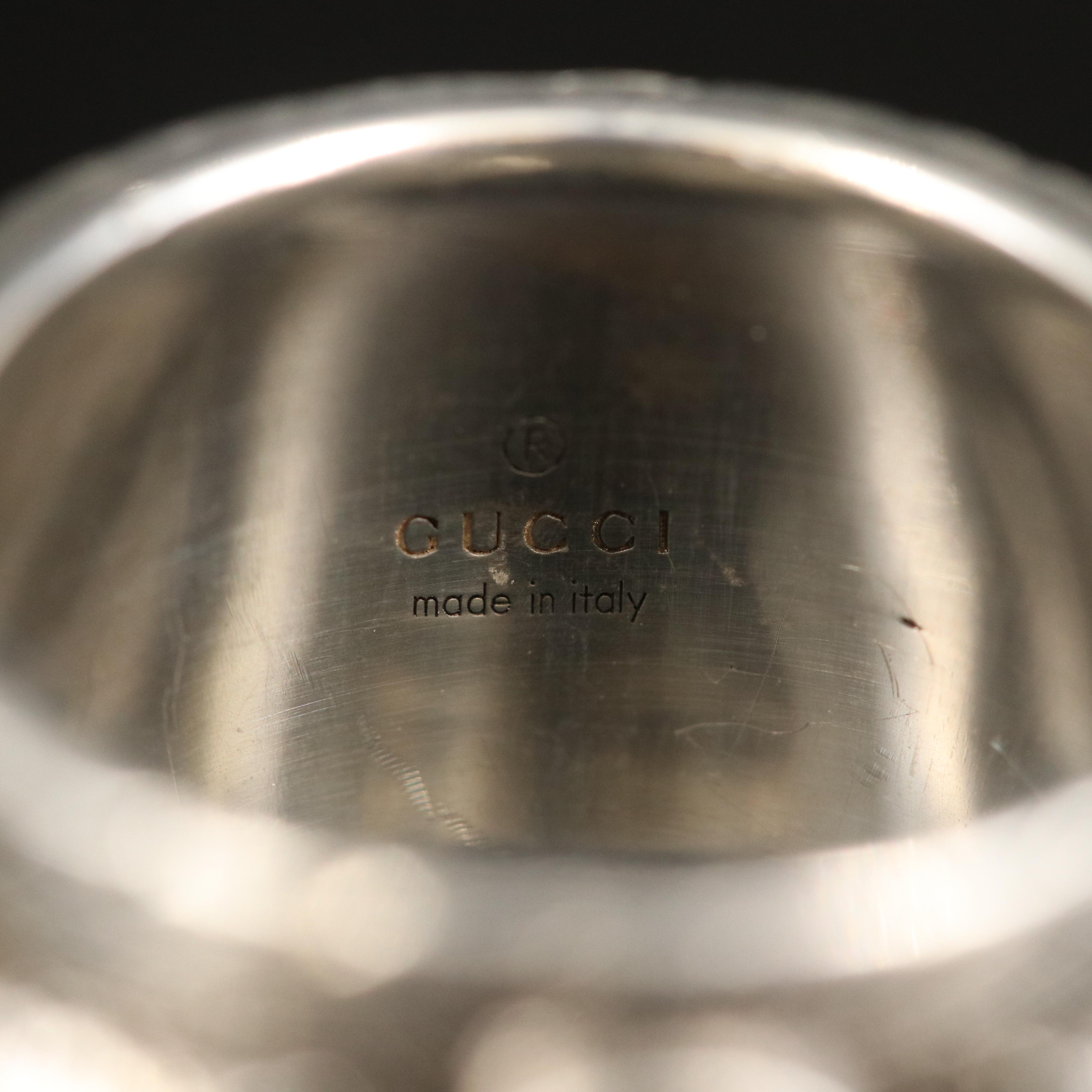 Gucci Sterling Tiger Head Ring