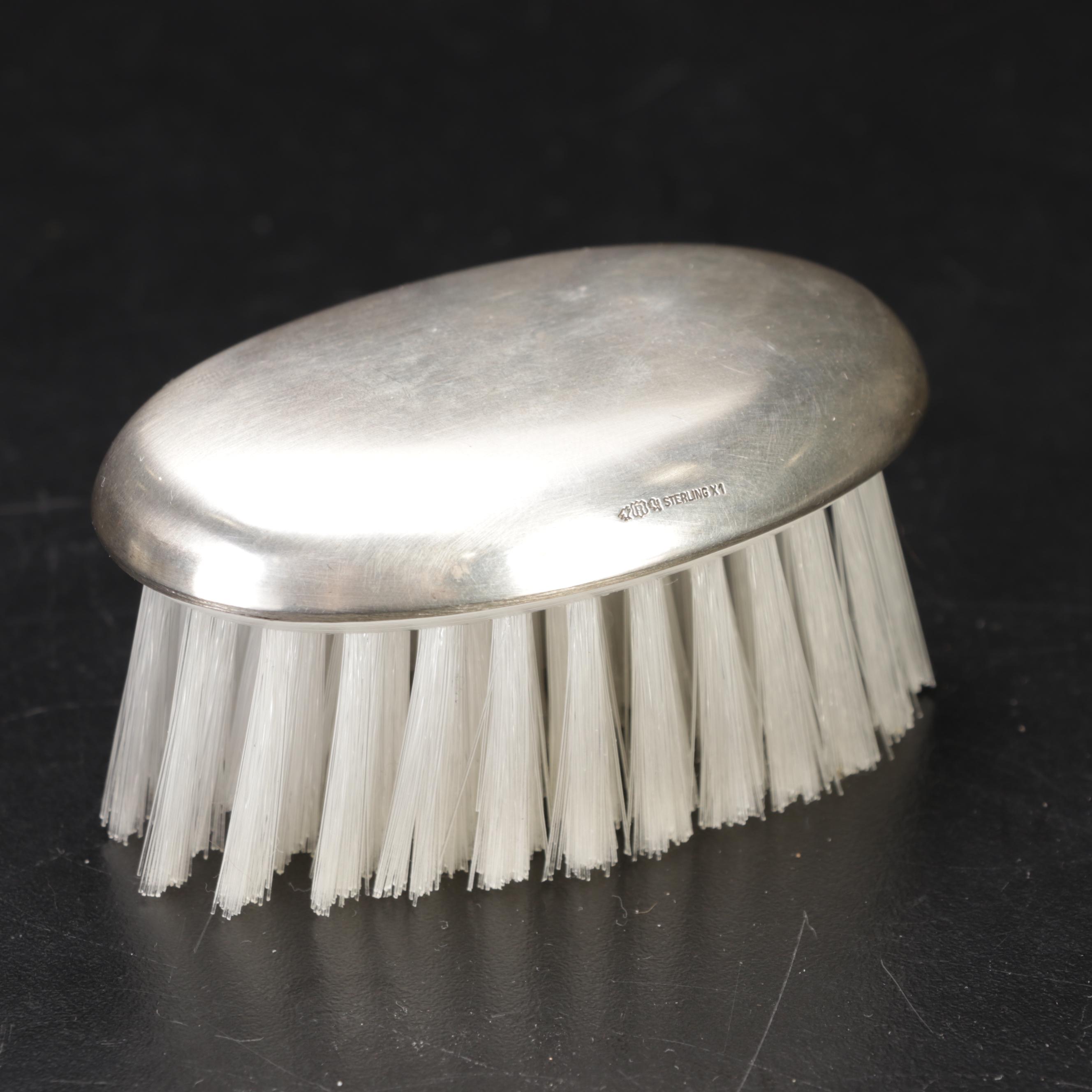 Lunt Sterling Picture Frame With Silver Cocktail Stirring Spoons and Hair Brush