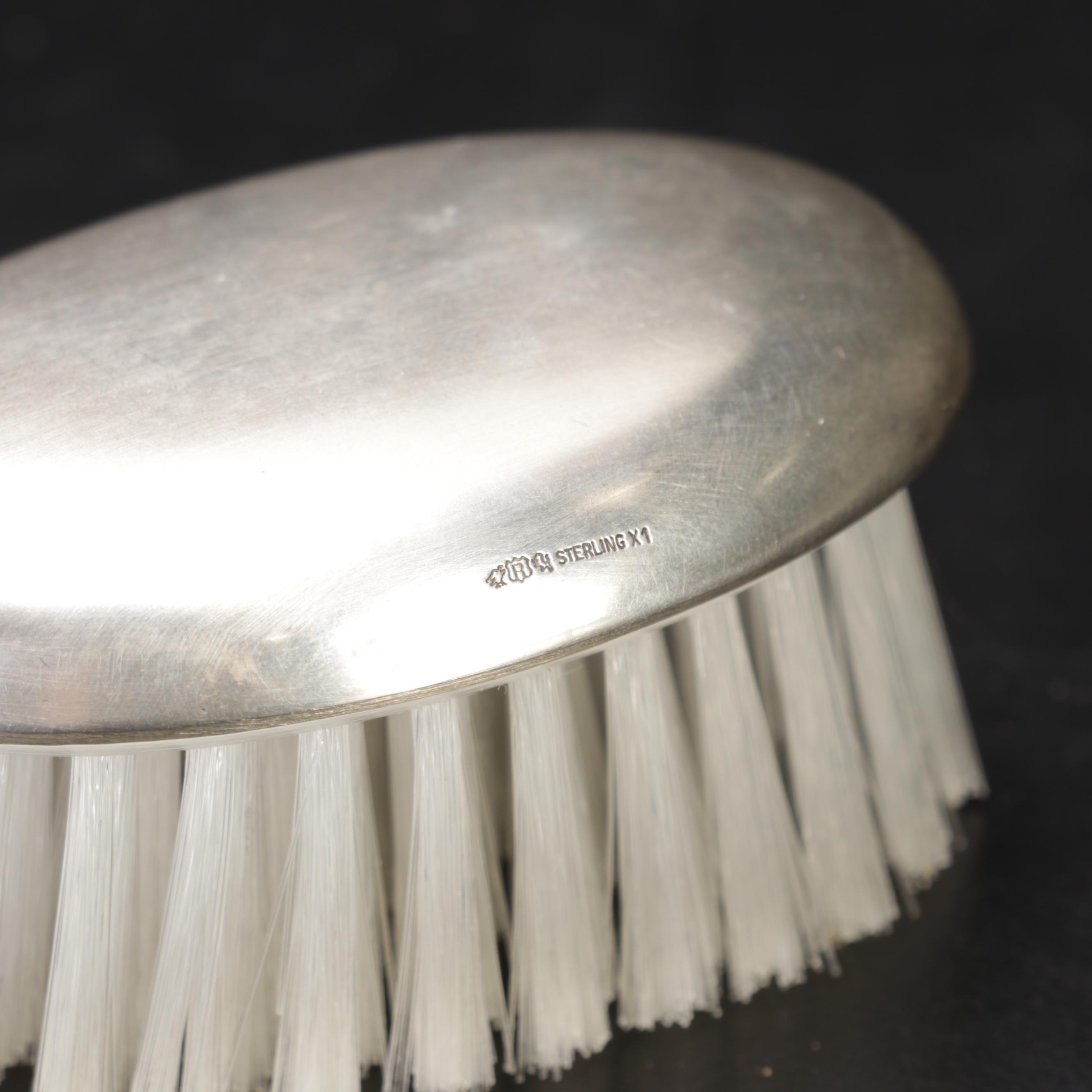 Lunt Sterling Picture Frame With Silver Cocktail Stirring Spoons and Hair Brush