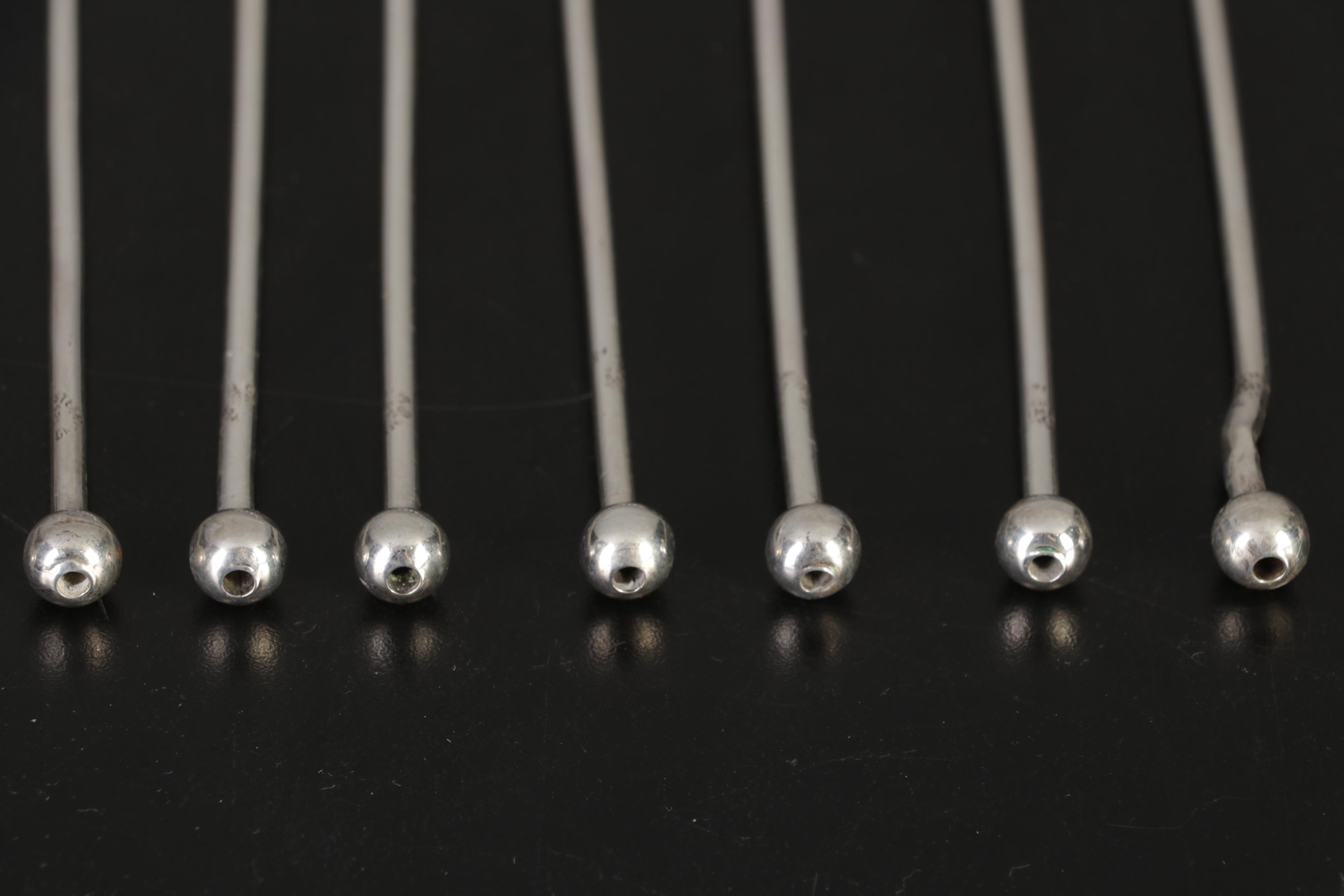 Lunt Sterling Picture Frame With Silver Cocktail Stirring Spoons and Hair Brush