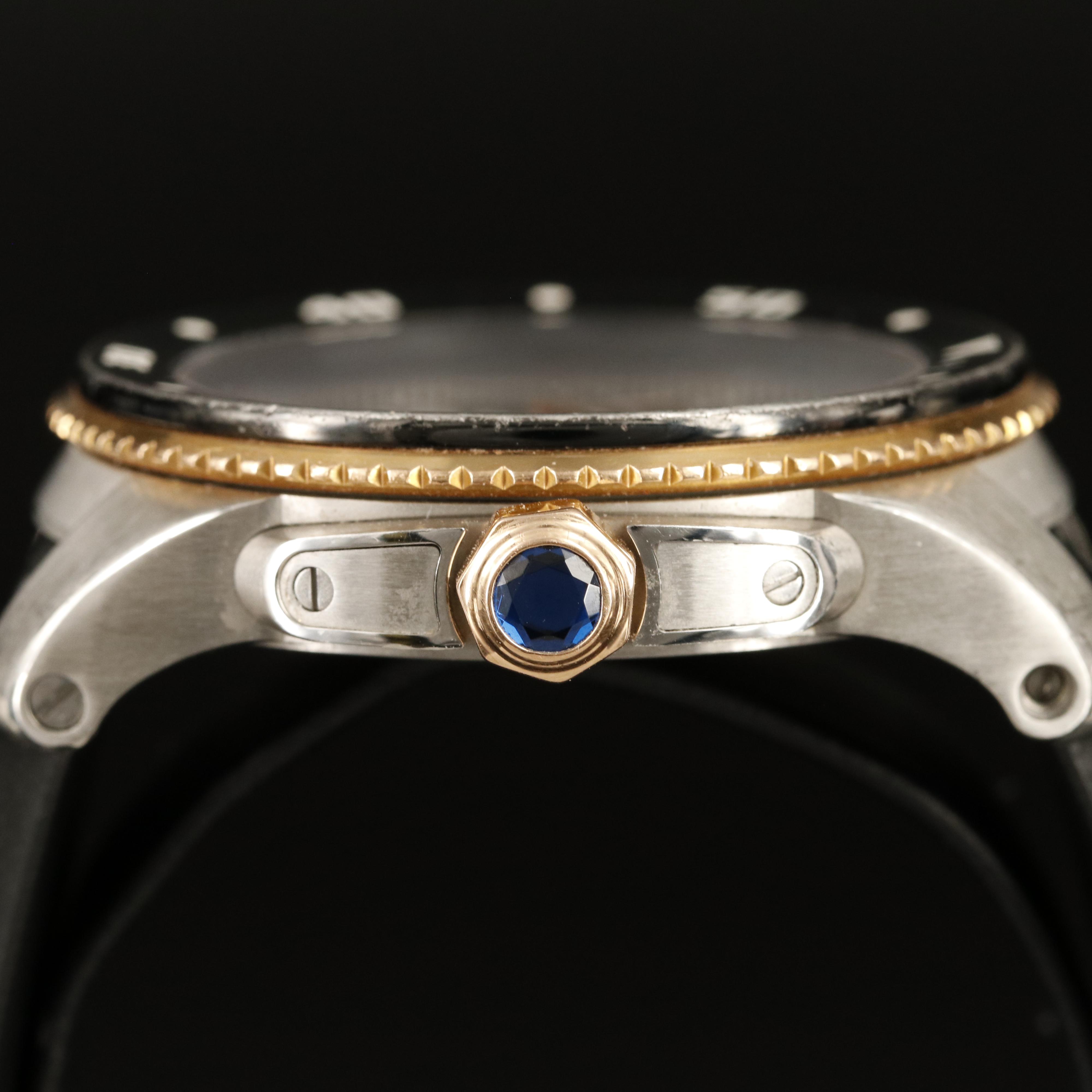 Cartier Calibre De Cartier Divers Stainless Steel and 18K Rose Gold Watch