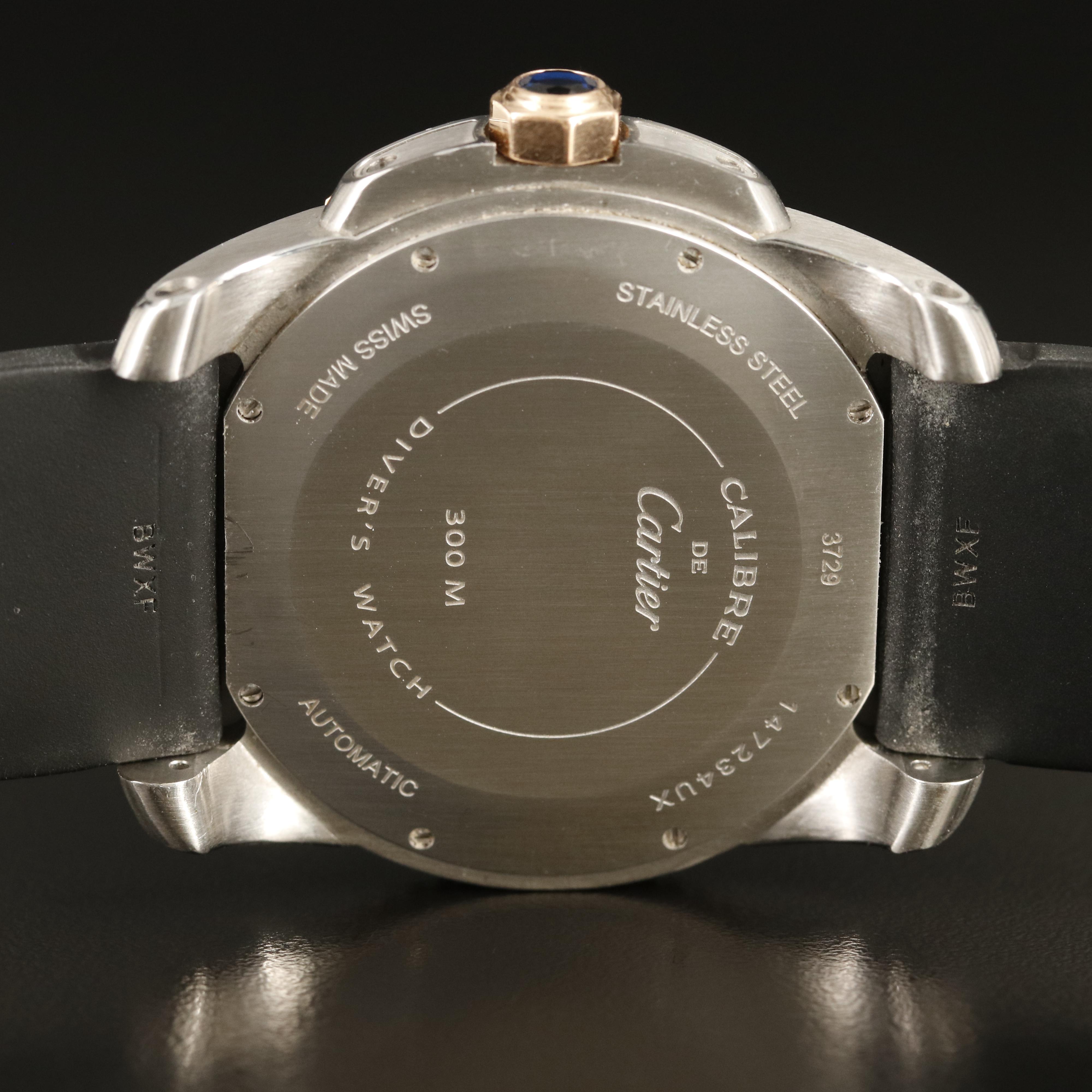 Cartier Calibre De Cartier Divers Stainless Steel and 18K Rose Gold Watch