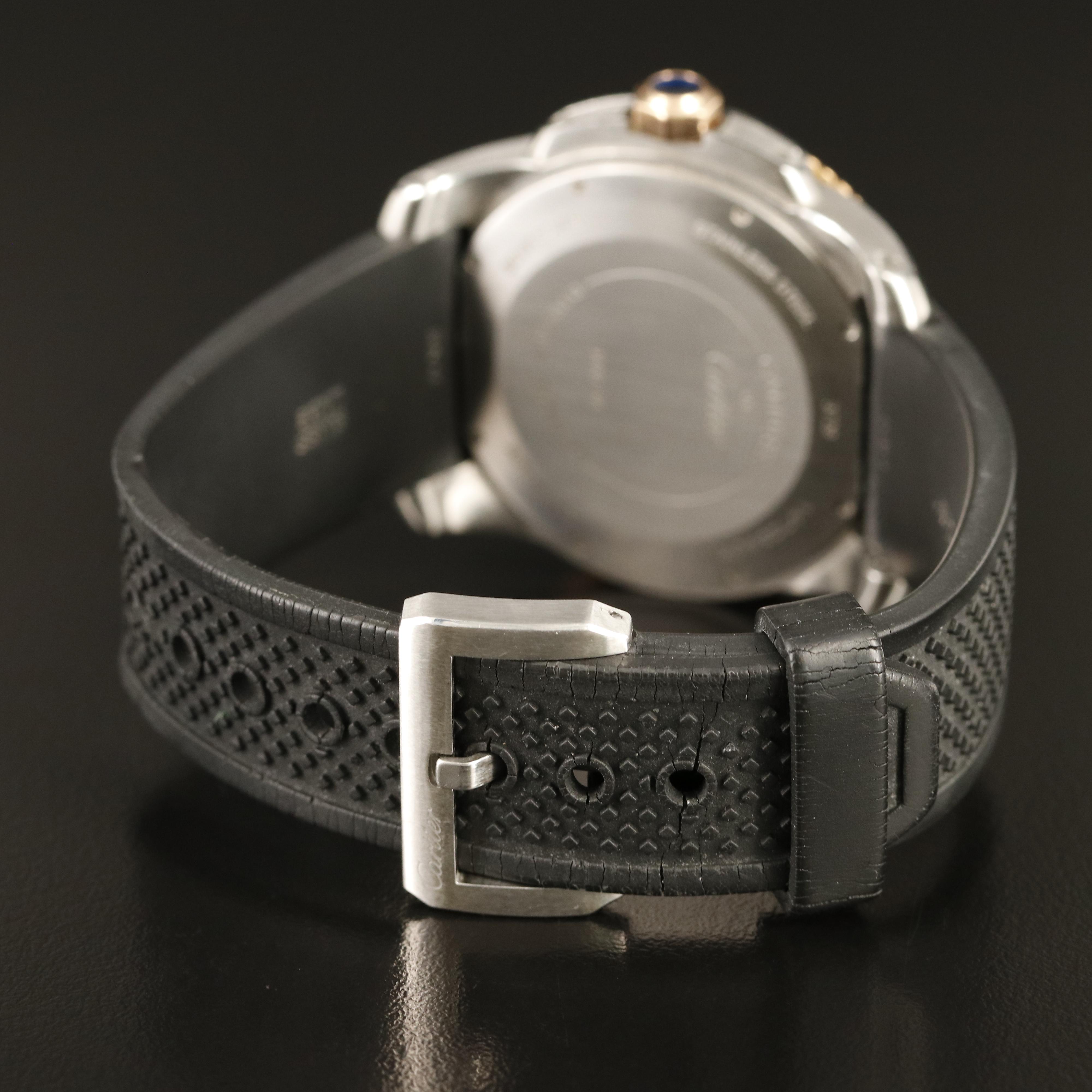 Cartier Calibre De Cartier Divers Stainless Steel and 18K Rose Gold Watch