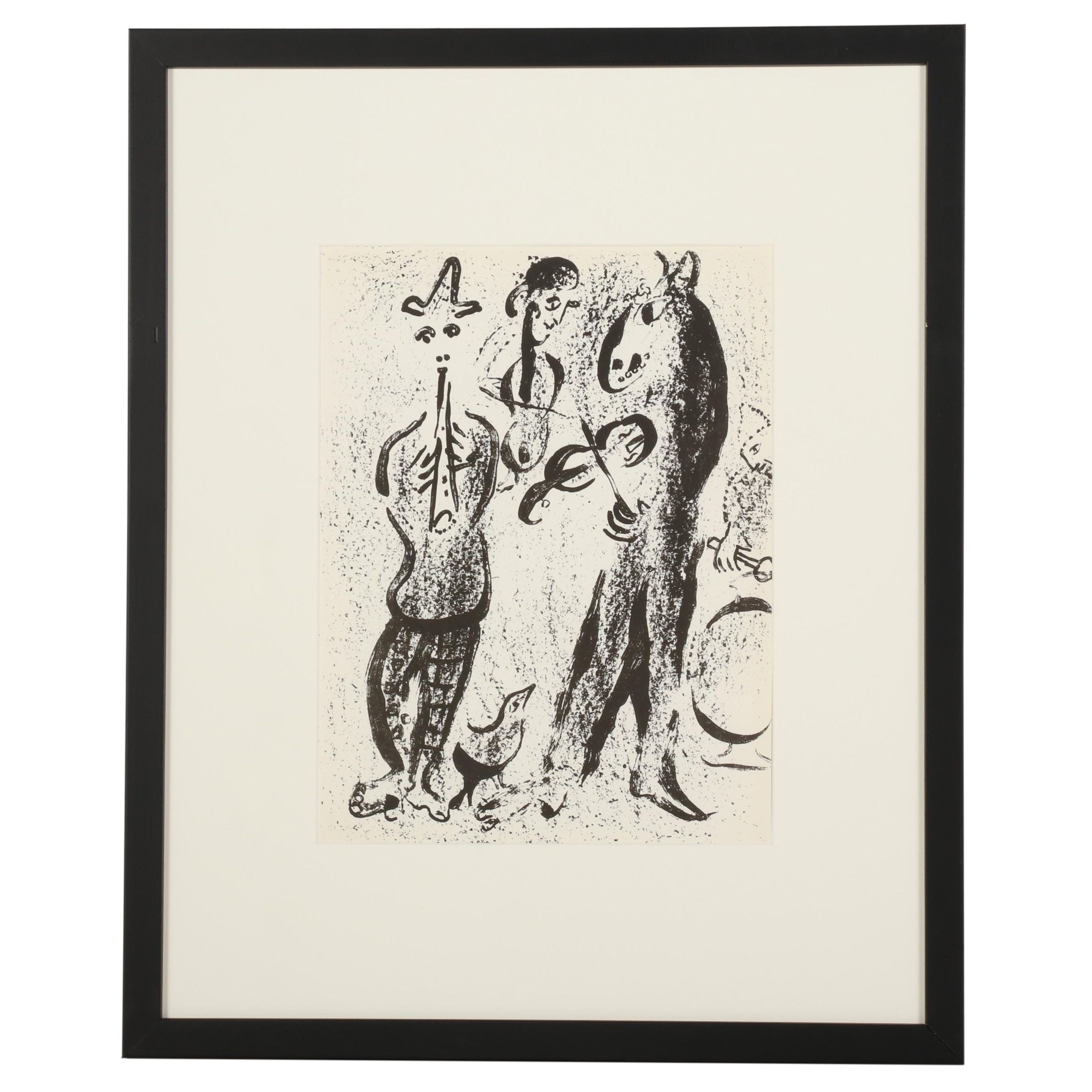 Marc Chagall Lithograph "Itinerant Players," 1963