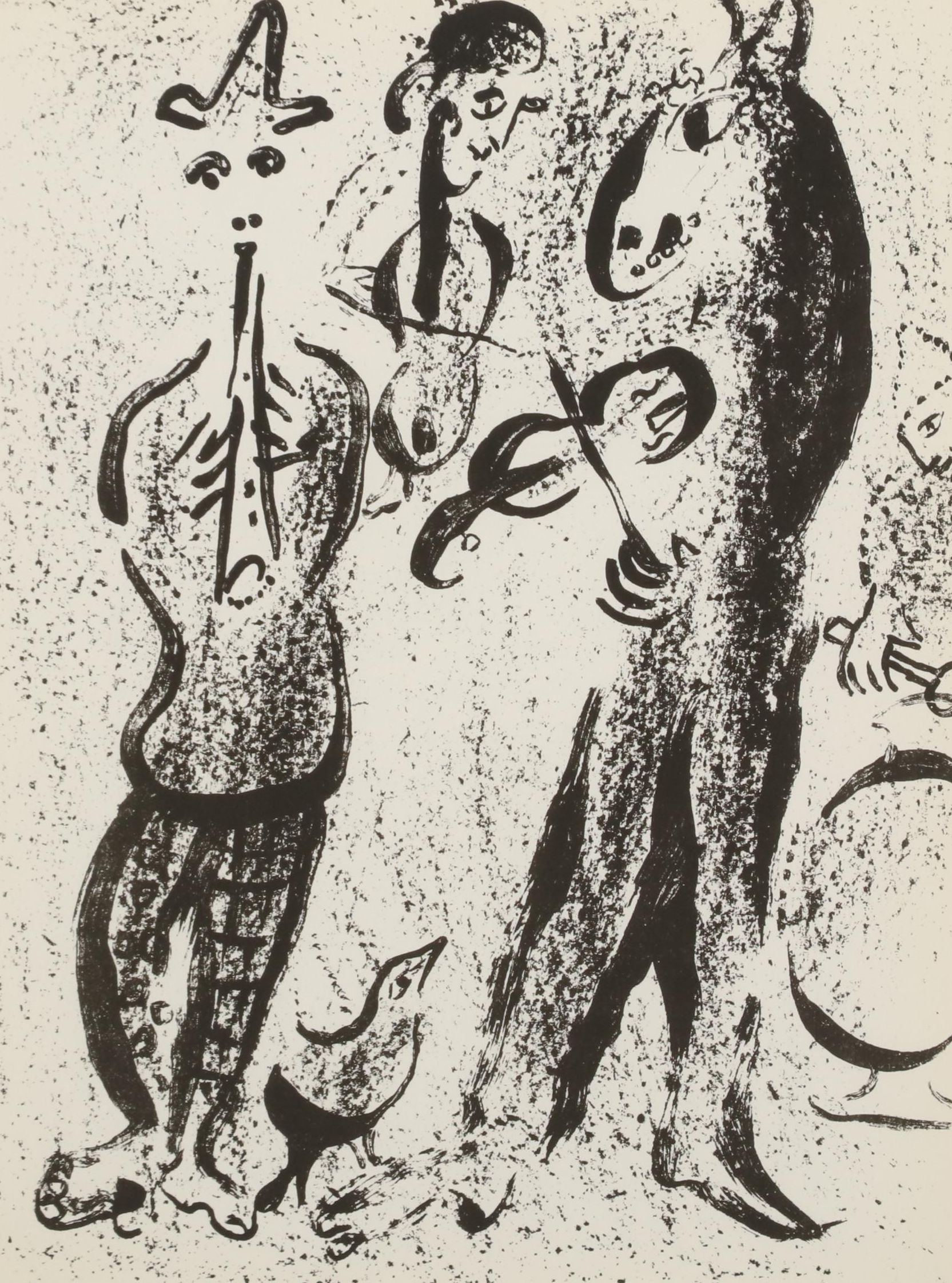 Marc Chagall Lithograph "Itinerant Players," 1963