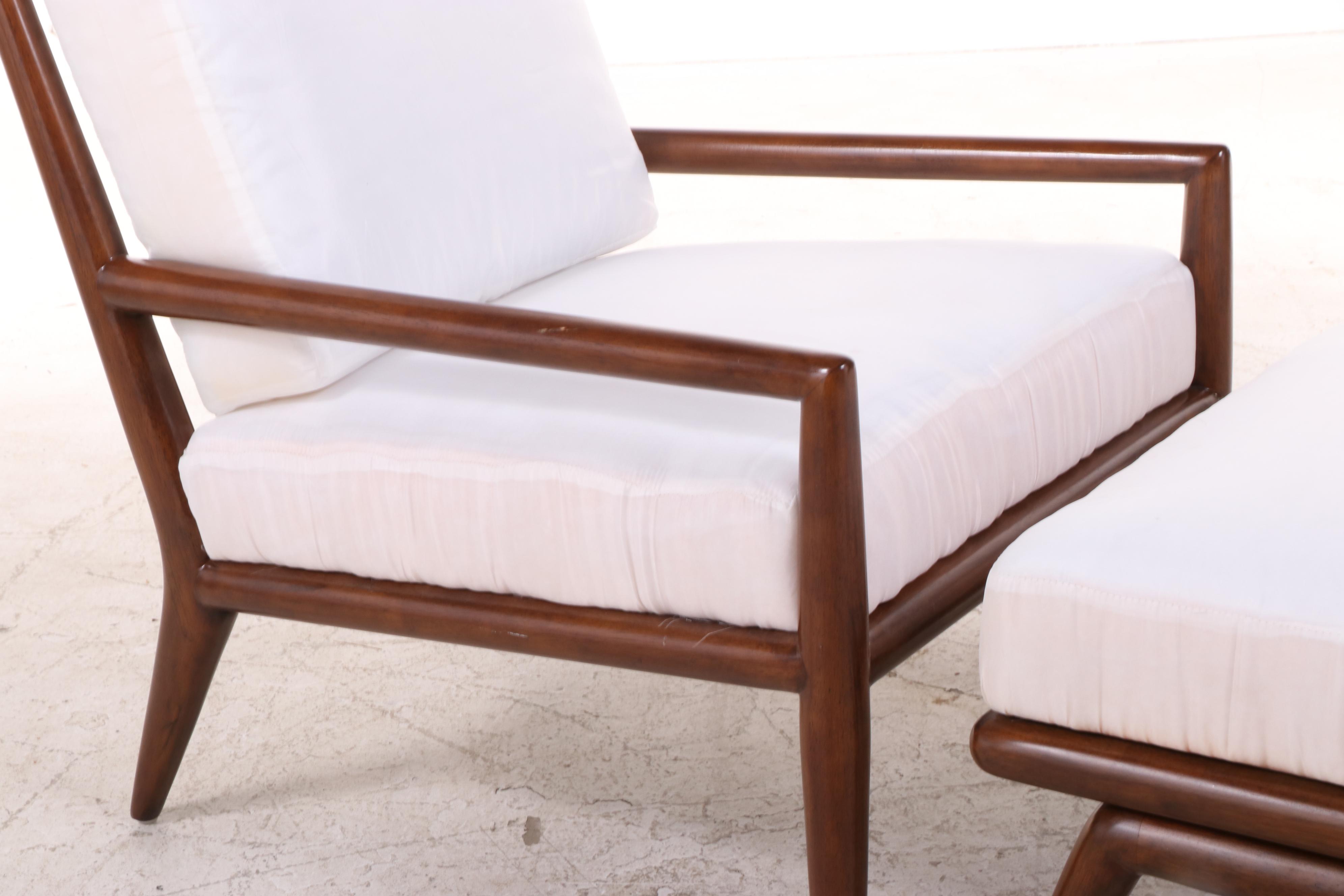 MLW Chairs Modernist Style Hardwood Lounge Chair and Ottoman