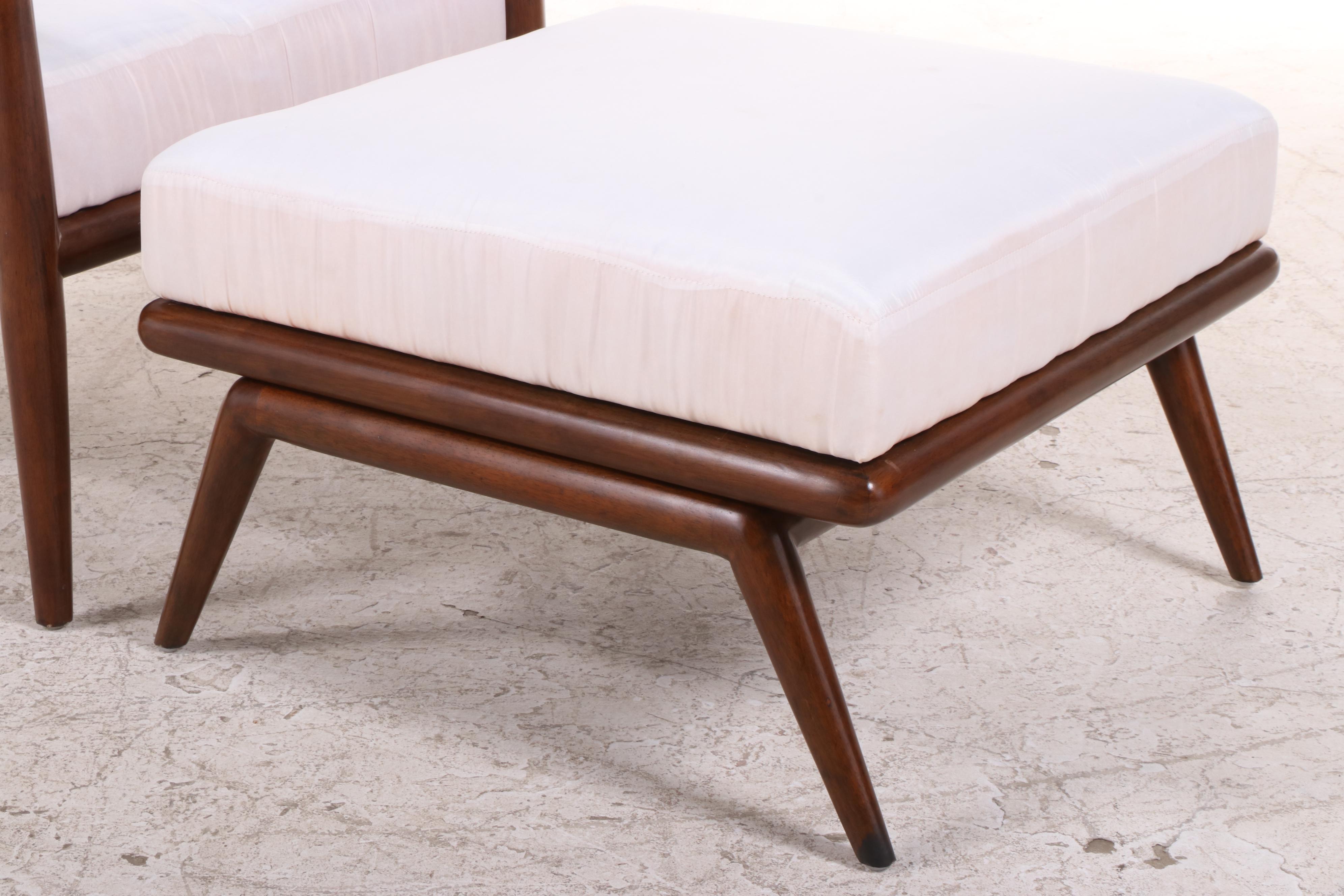 MLW Chairs Modernist Style Hardwood Lounge Chair and Ottoman