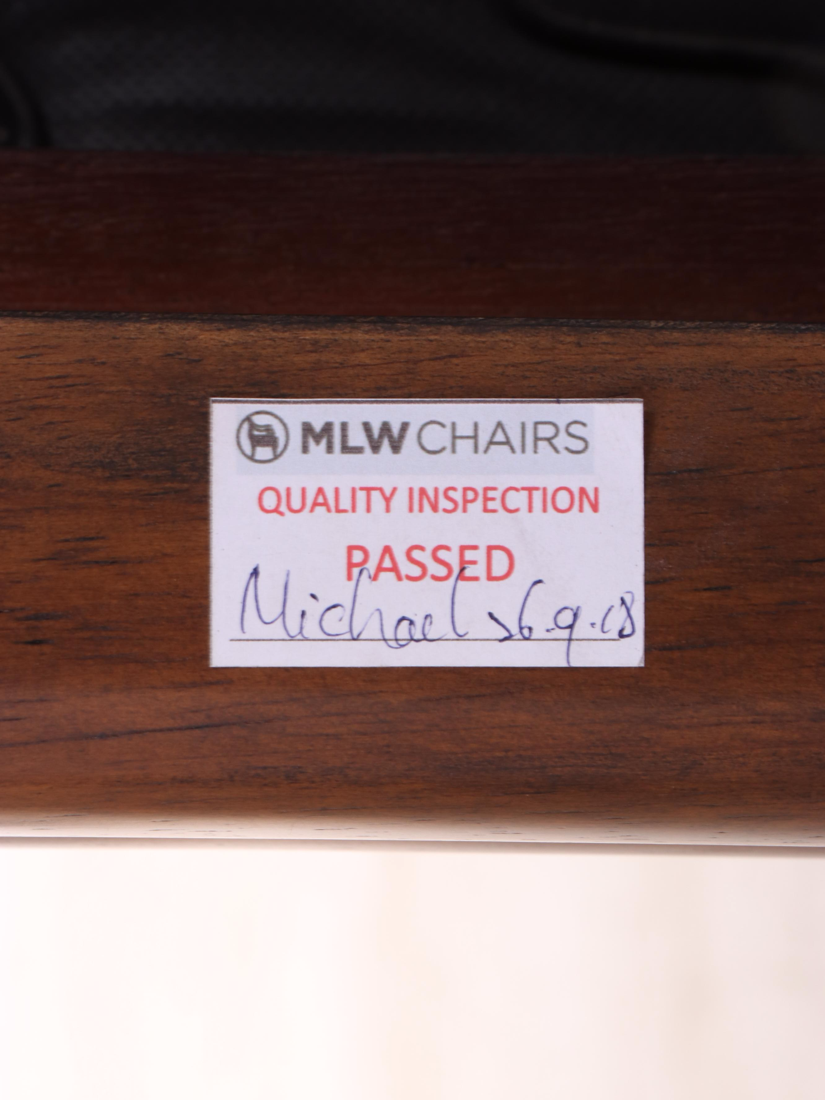 MLW Chairs Modernist Style Hardwood Lounge Chair and Ottoman