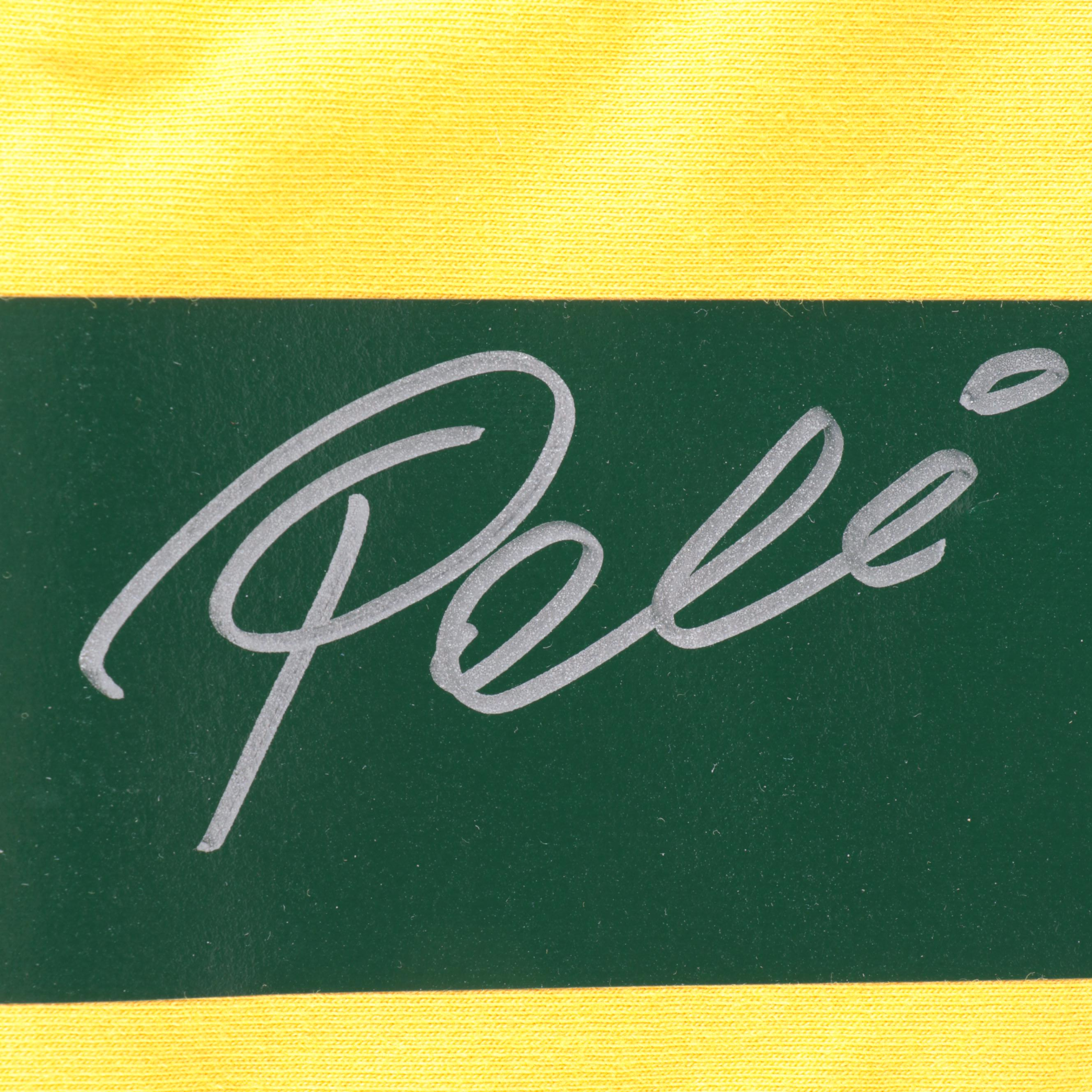 Pelé Brazil Signed Soccer Jersey, PSA COA