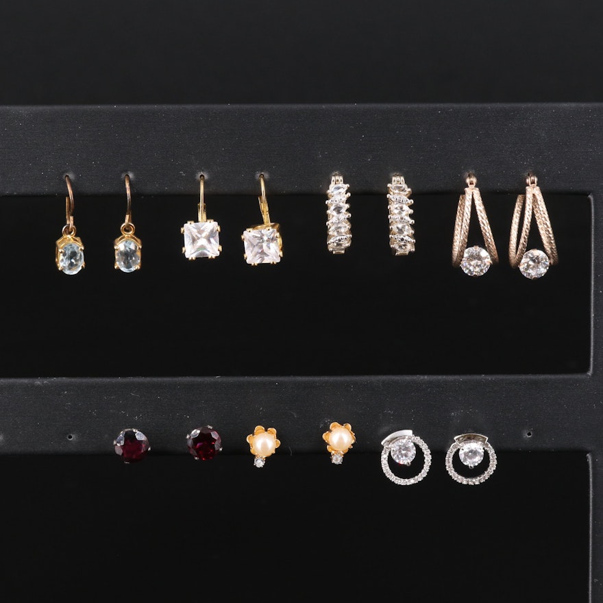 Sterling, Topaz and Garnet Featured in Earring Selection