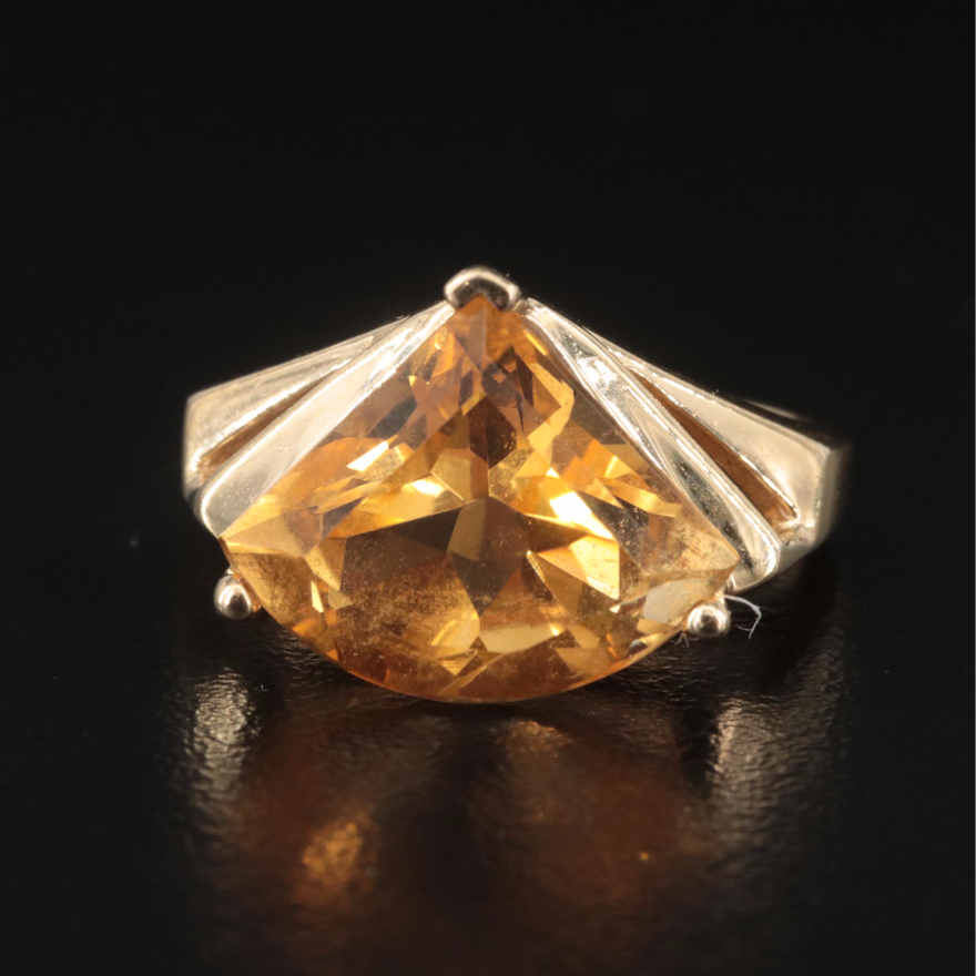 14K Citrine Ring