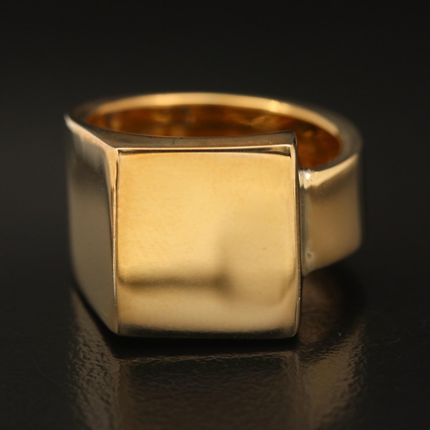 Italian 10K Geometric Ring