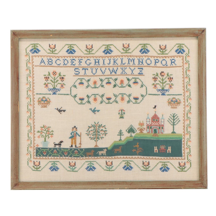 Cotton Cross-Stitch and Needlepoint Sampler