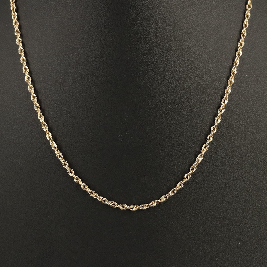 14K Singapore Chain Necklace