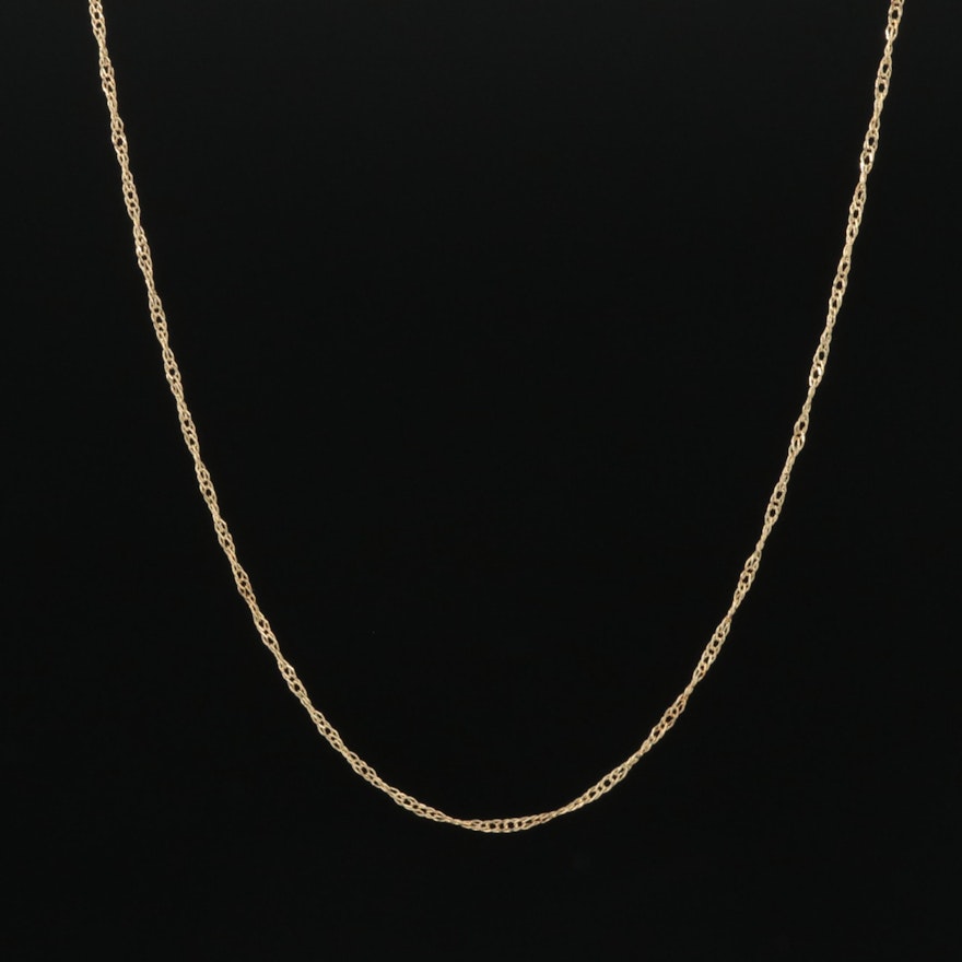 10K Double Chain Chain Necklace