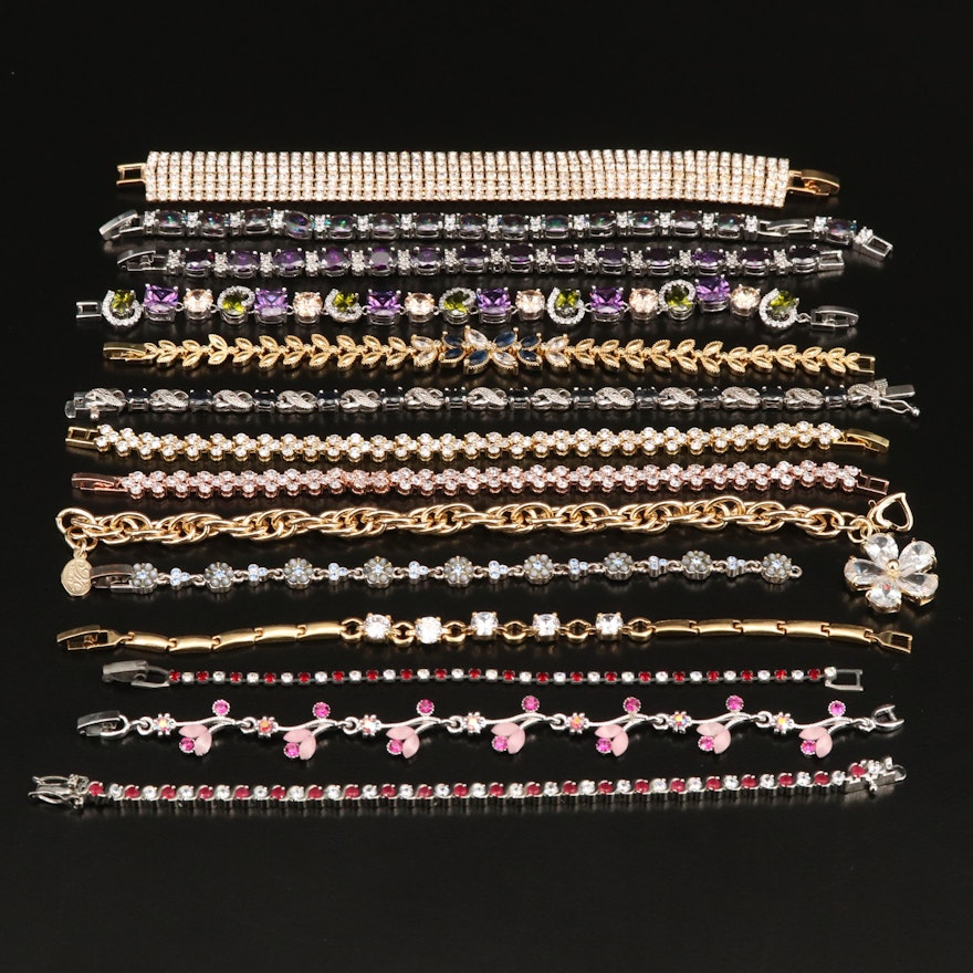 Bracelet Selection with Sapphire, Diamond and Rhinestone