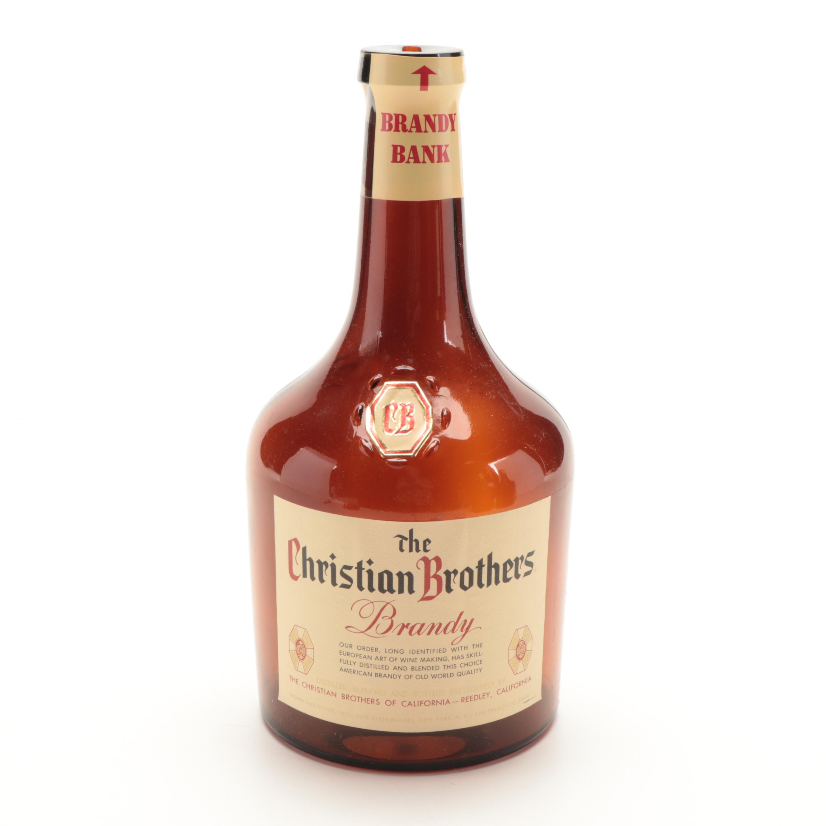 The Christian Brothers Glass Half Gallon Brandy Bottle Banks