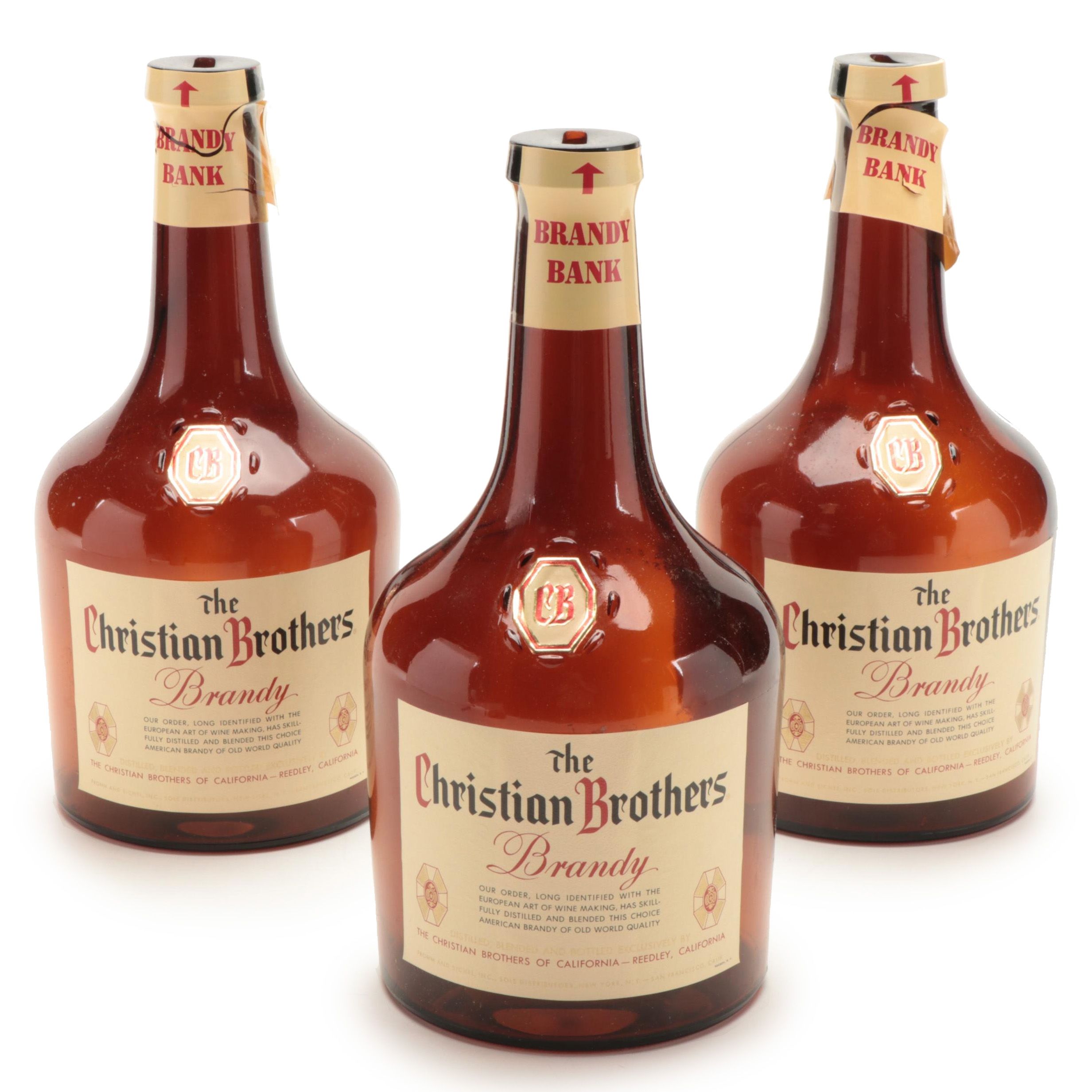 The Christian Brothers Glass Half Gallon Brandy Bottle Banks