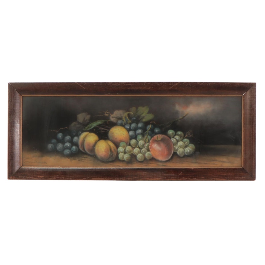 Andrew Gunderson Still Life Pastel Drawing, Early 20th Century