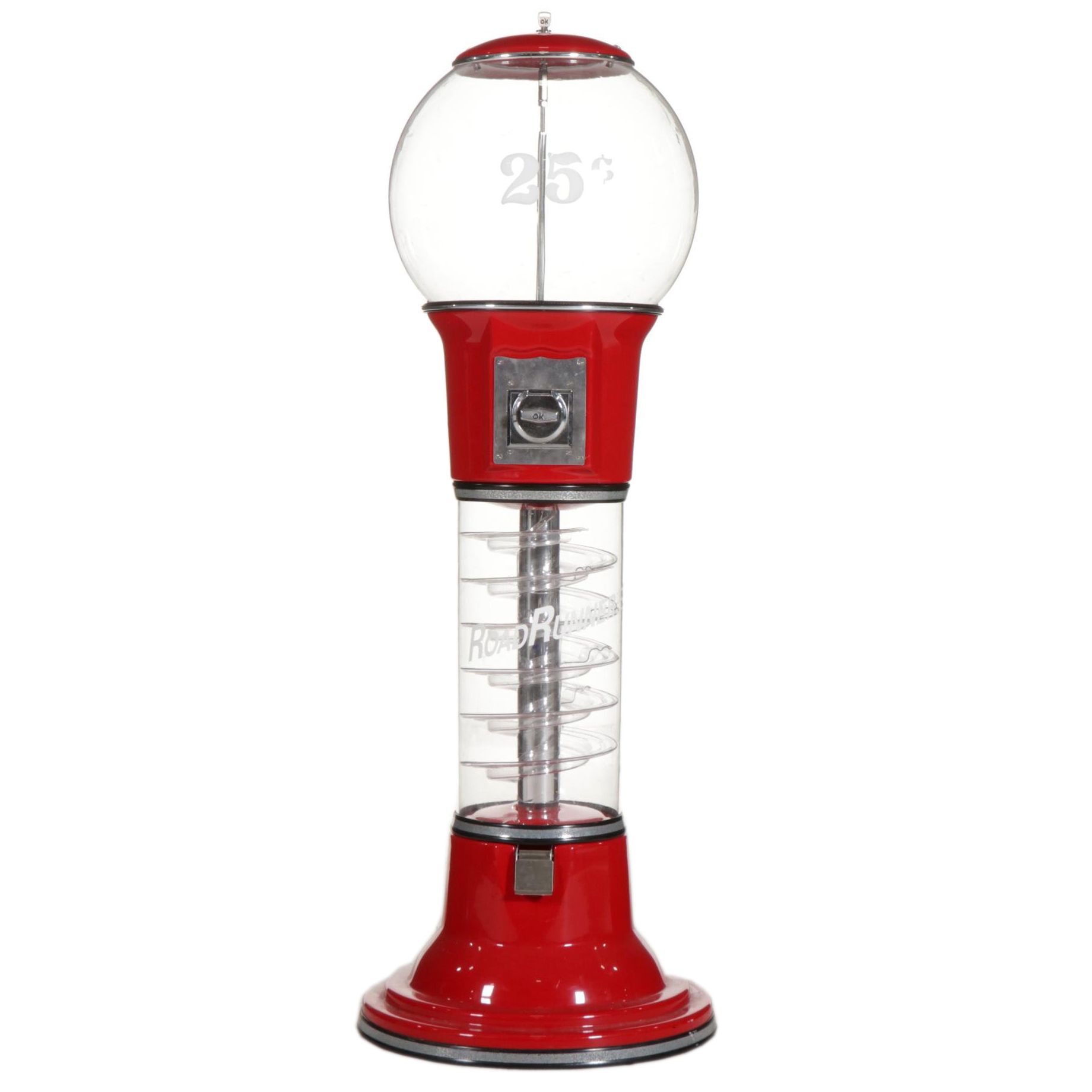 OK Manufacturing "Road Runner" Spiral Gumball Machine