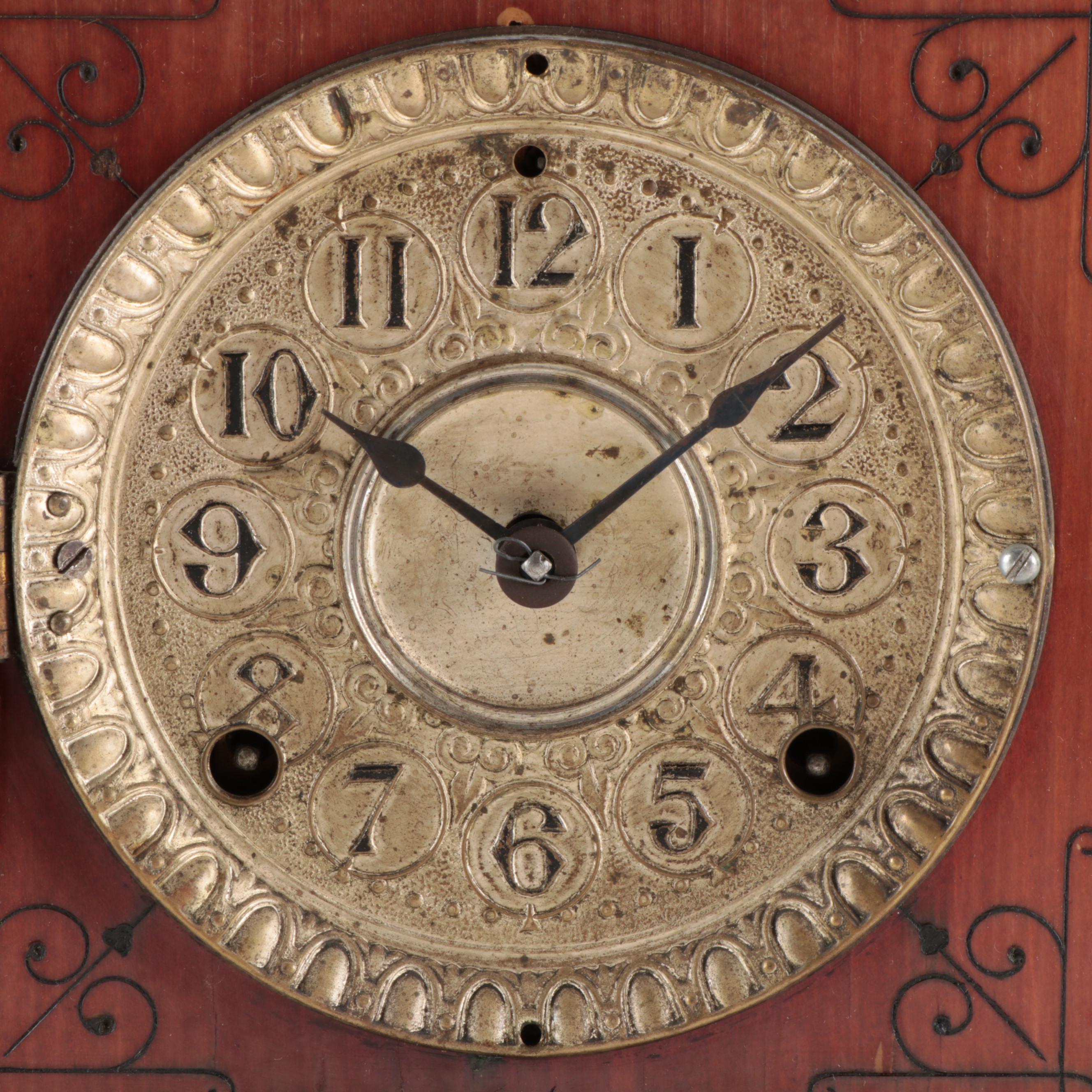 Seth Thomas Adamantine Lions Head Mantel Clock, Late 19th/ Early 20th C.