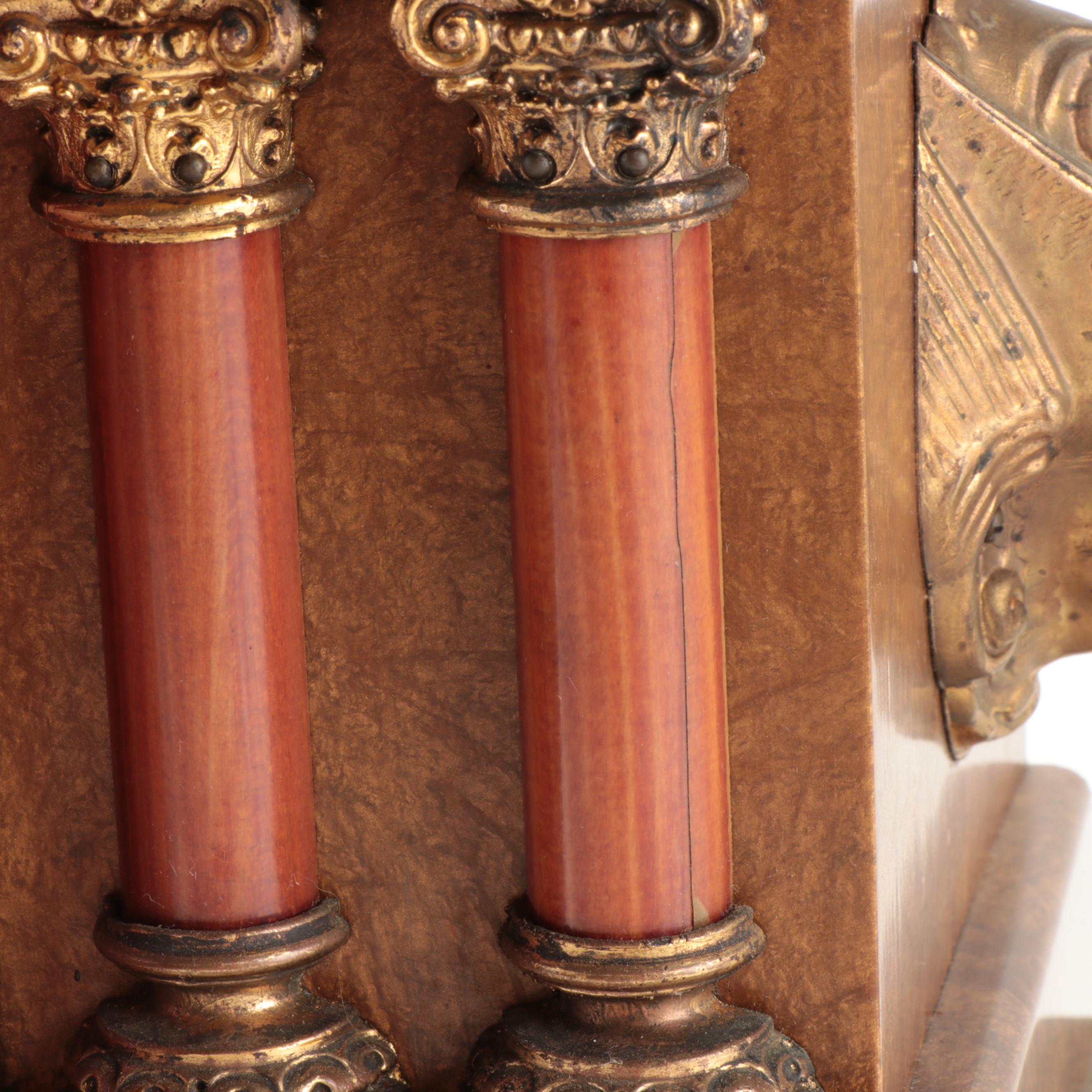 Seth Thomas Adamantine Lions Head Mantel Clock, Late 19th/ Early 20th C.