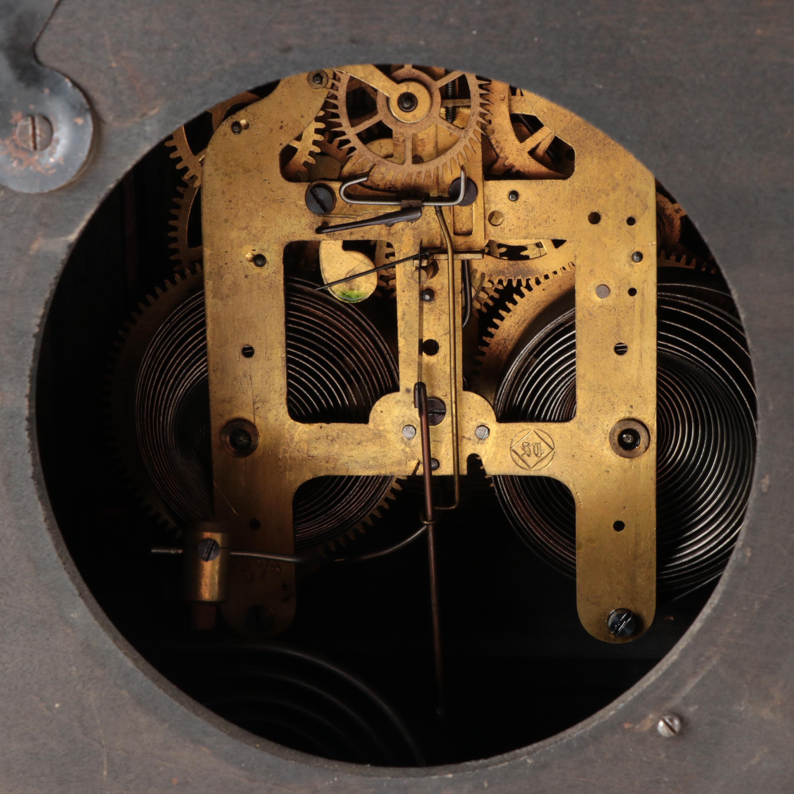 Seth Thomas Adamantine Lions Head Mantel Clock, Late 19th/ Early 20th C.