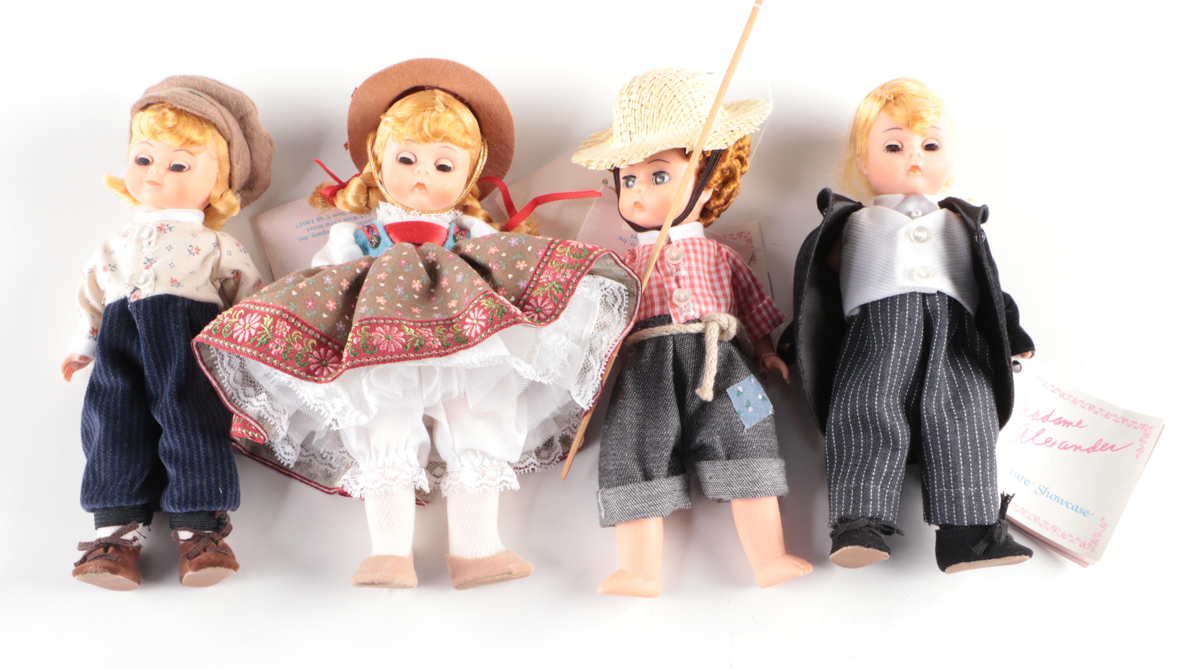 Madam Alexander "Huckleberry Finn", "Tom Sawyer" with Other Dolls