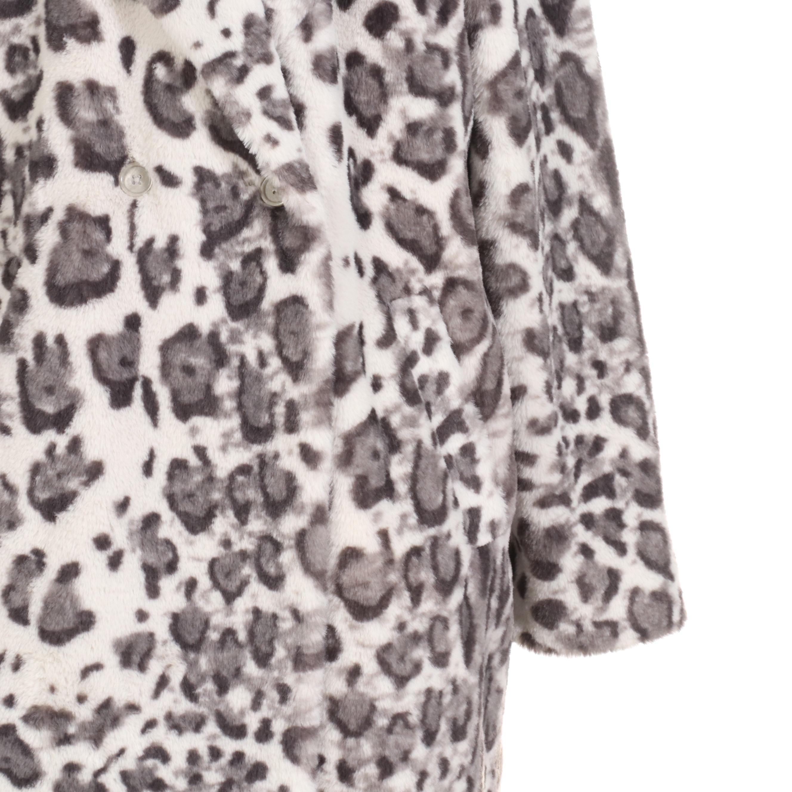 Hollister Faux Fur Leopard Print Coat