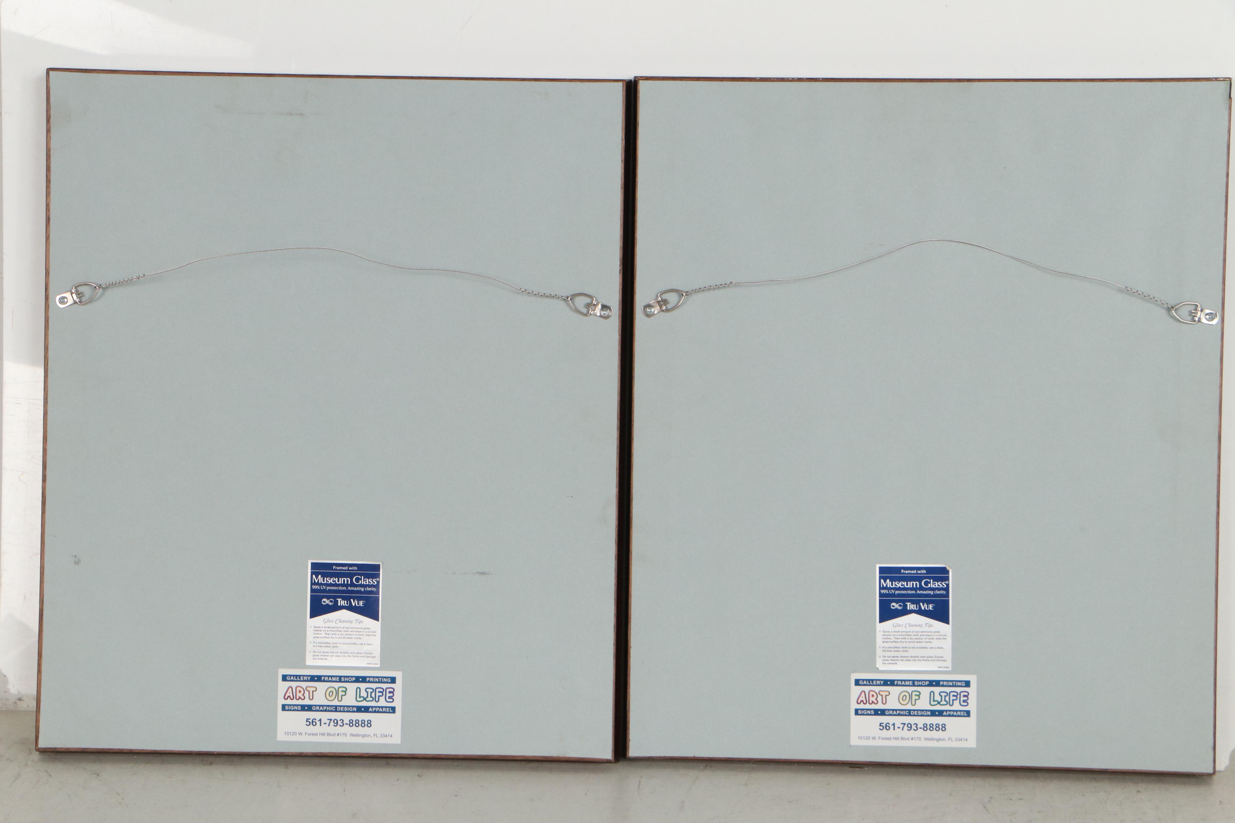 Paul Desmond Brown Color Pencil Drawing and Watercolor Painting of Horses