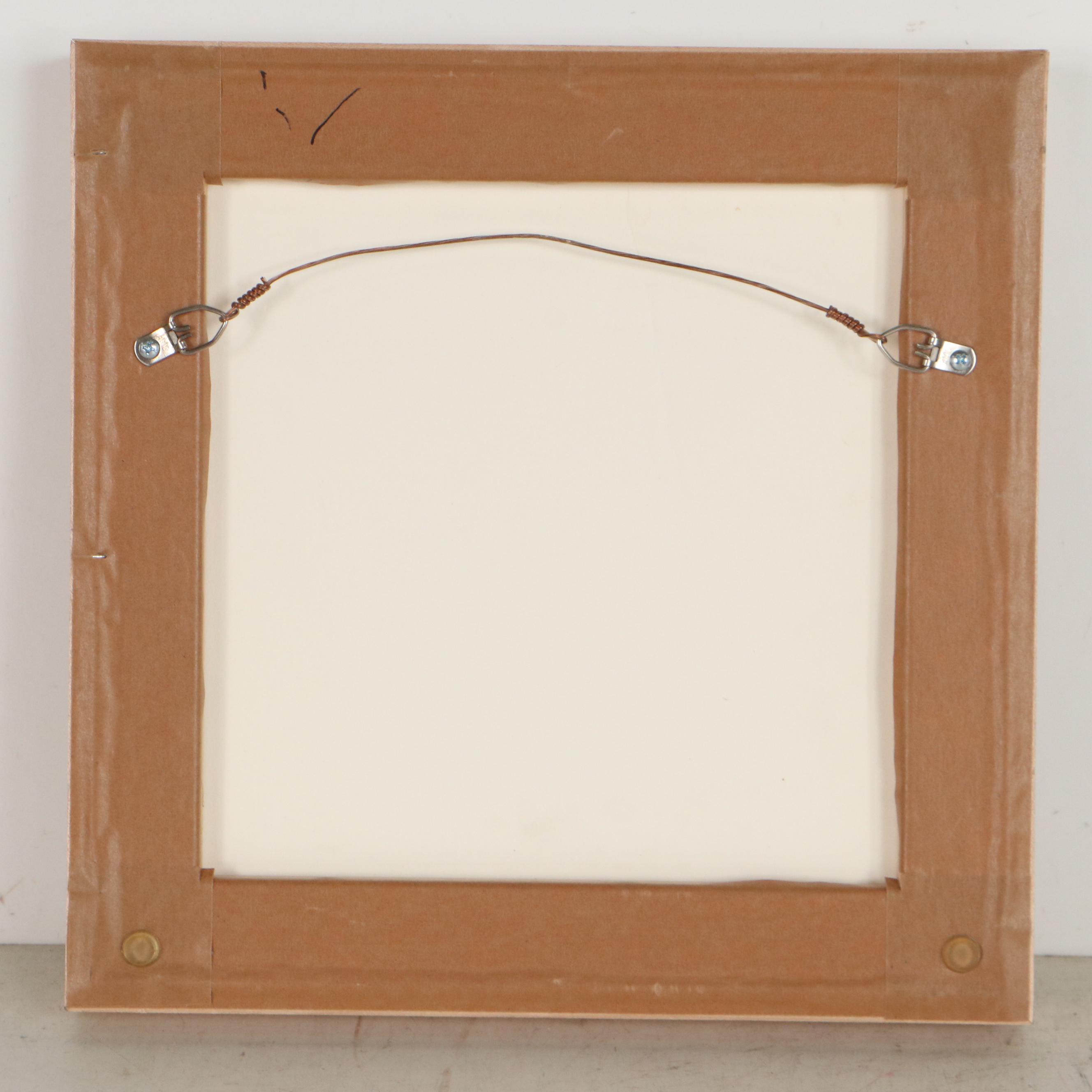 Graphite Aerial Perspective Drawing of Urban City, Late 20th Century