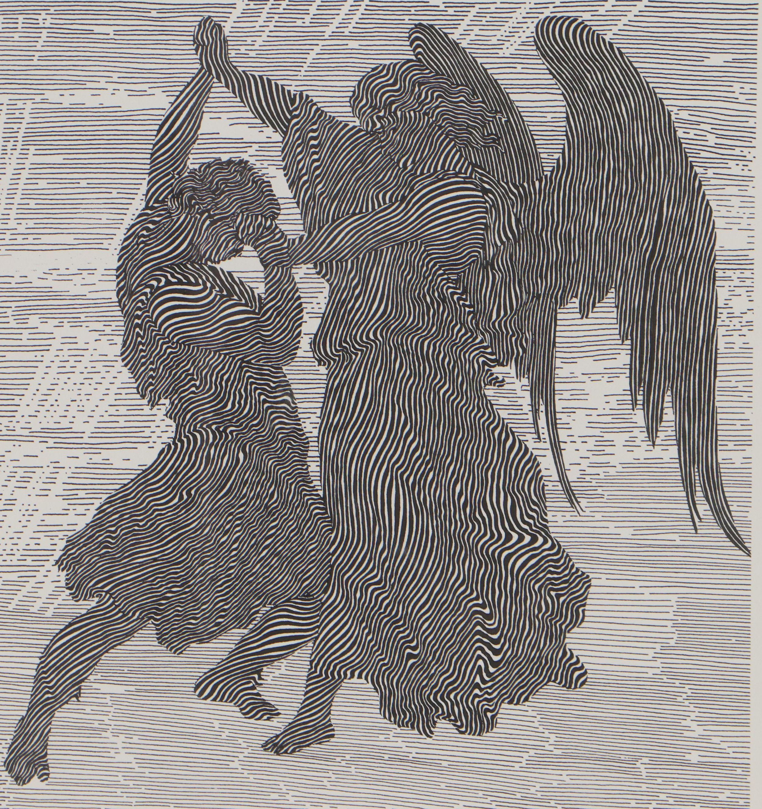Guillaume Azoulay Digital Print "Wrestling the Angel"