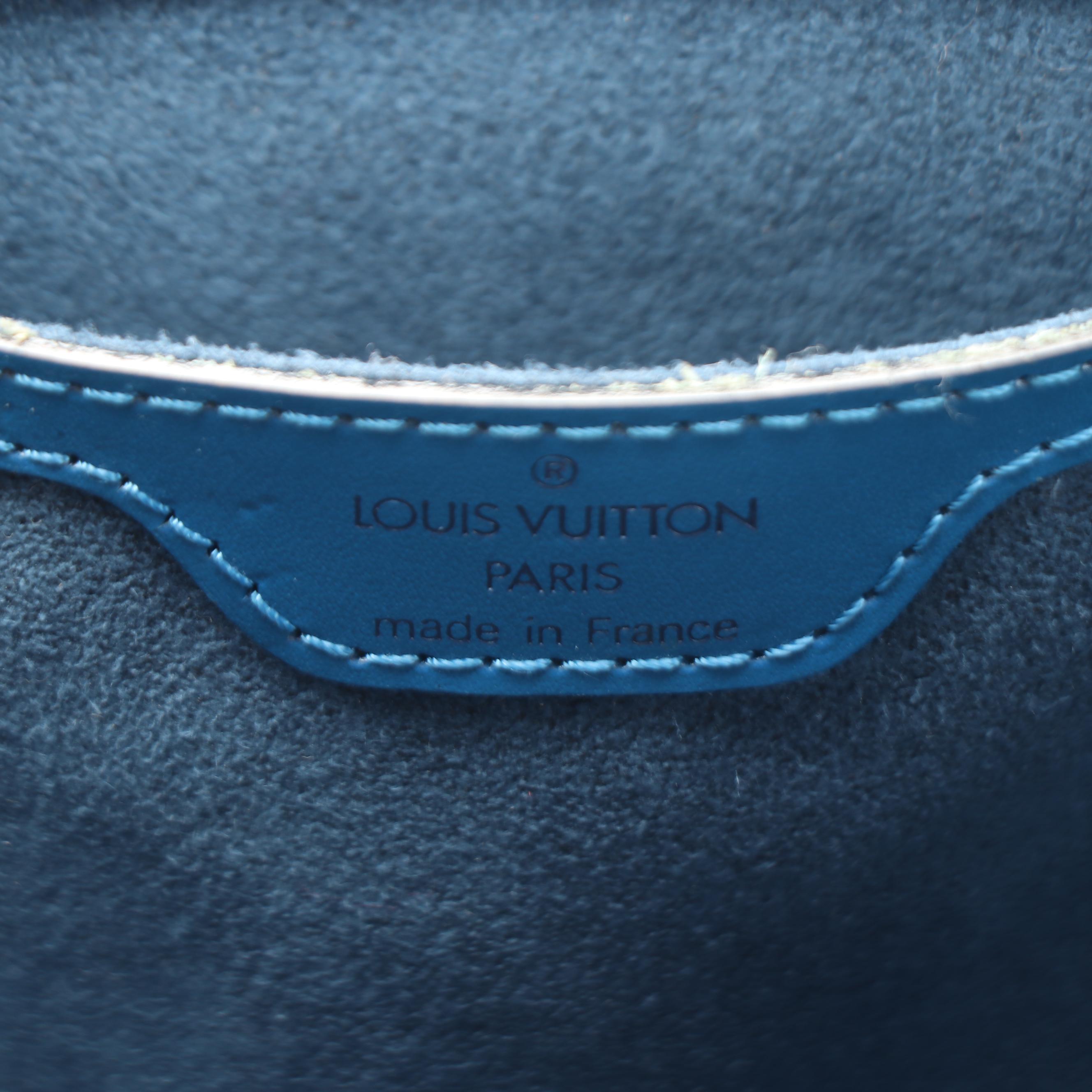 Louis Vuitton Saint Jacques PM Bag in Toledo Blue Epi and Smooth Leather