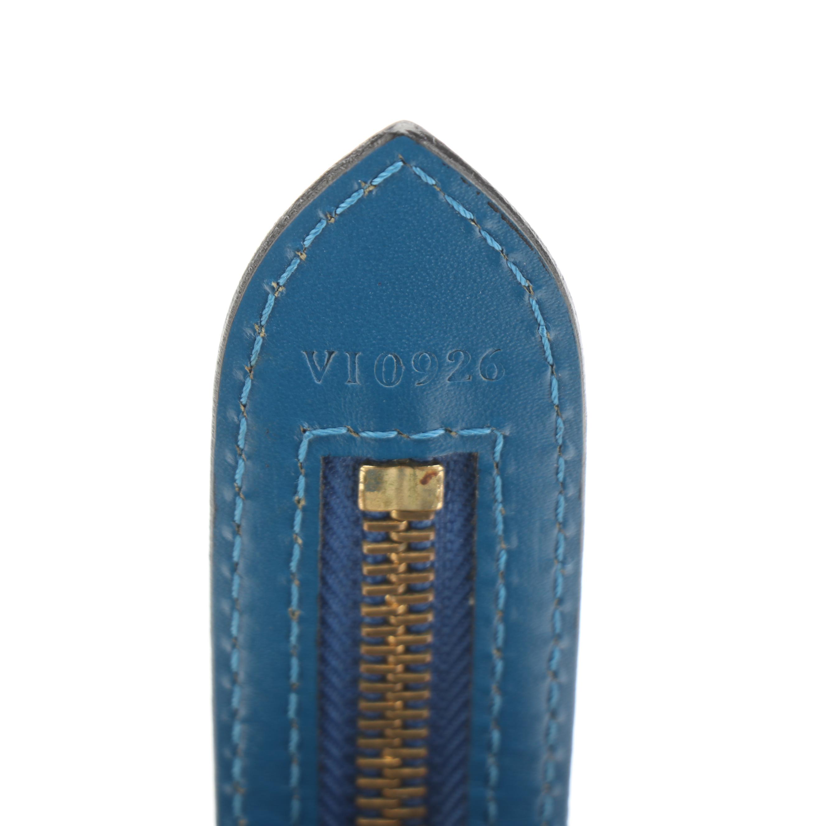 Louis Vuitton Saint Jacques PM Bag in Toledo Blue Epi and Smooth Leather